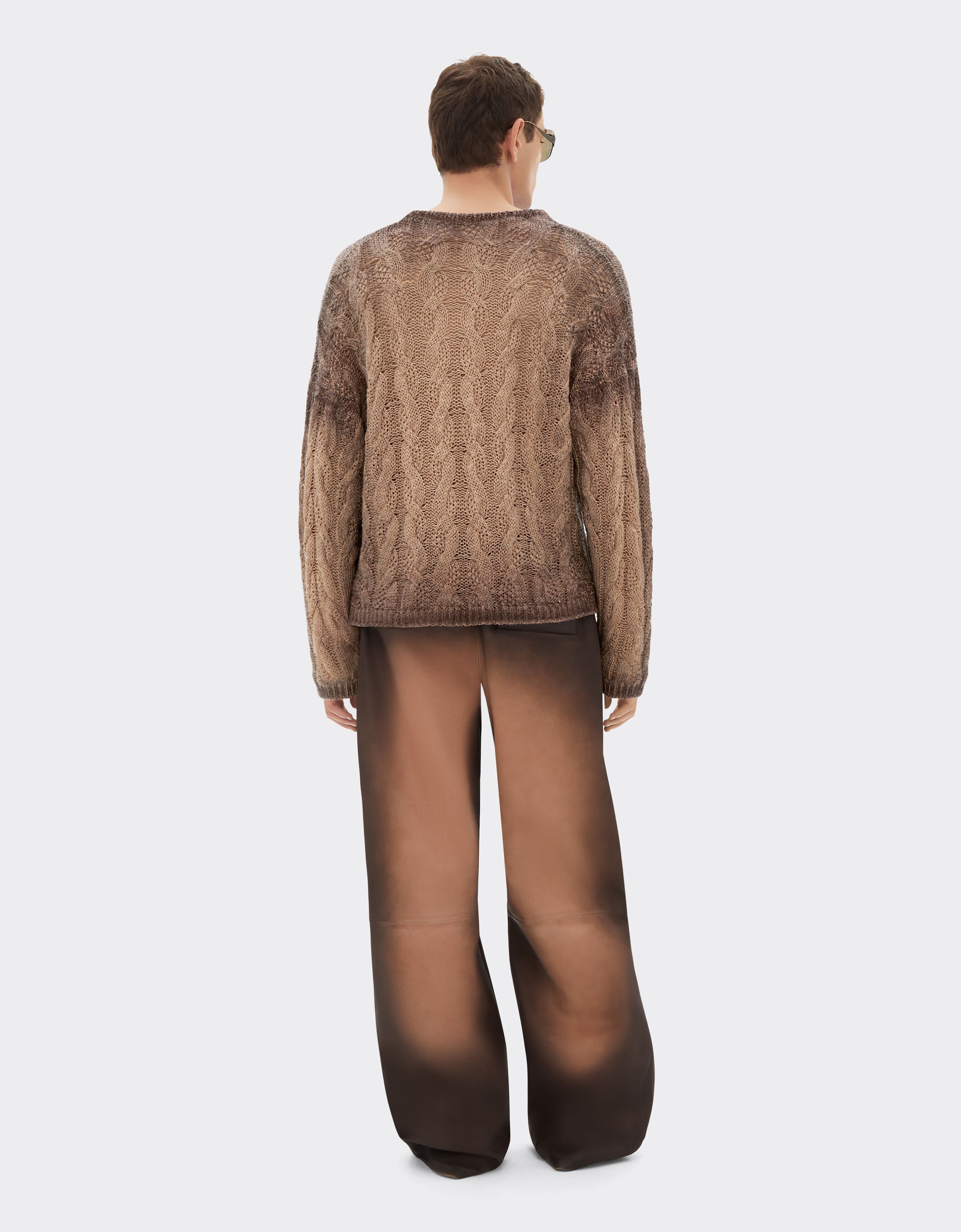 Ferrari Linen and cashmere knit Marrone Scuro 51123f