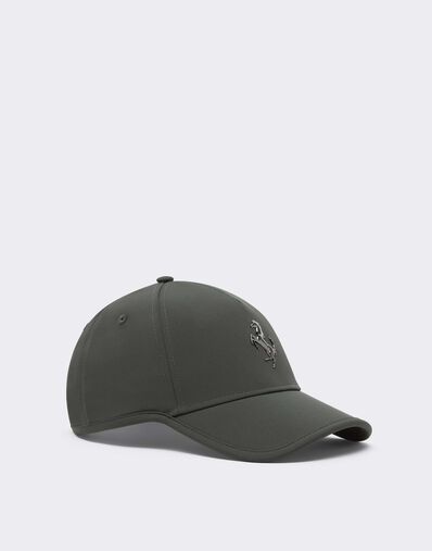 Ferrari Baseball Cap with Metal Prancing Horse Grigio Titano CANCP0006WPL0003f