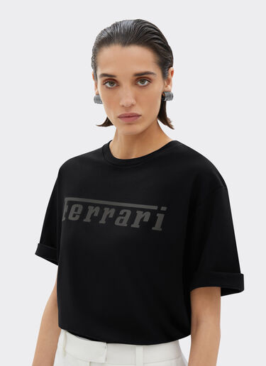 Ferrari Camiseta de algodón con logotipo Ferrari Negro 21179f