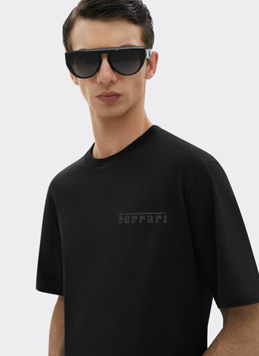 Ferrari Camiseta de algodón con logotipo Ferrari Negro 21163f