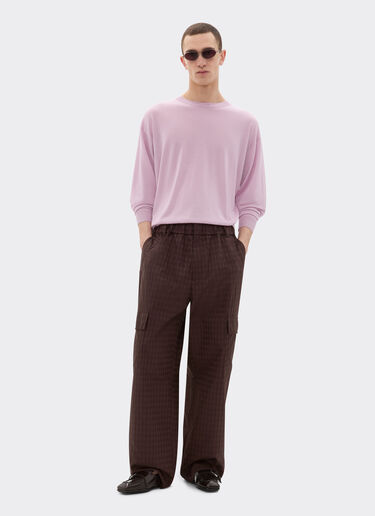 Ferrari Cargo trousers in Q-Cycle® cotton twill Mahogany 49106f