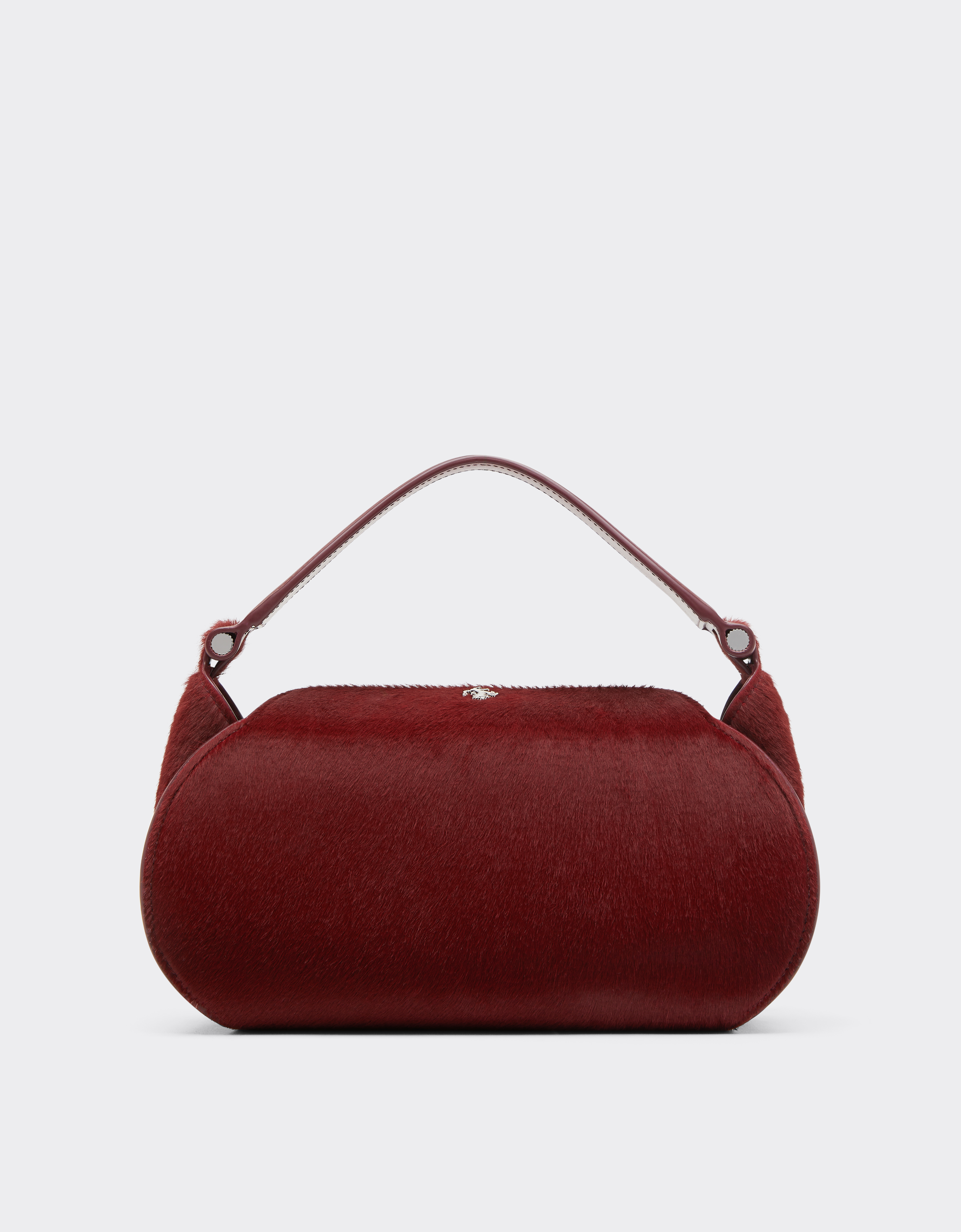 Ferrari La  Dino Top Handle Bag In Cowhide-effect Leather In Red