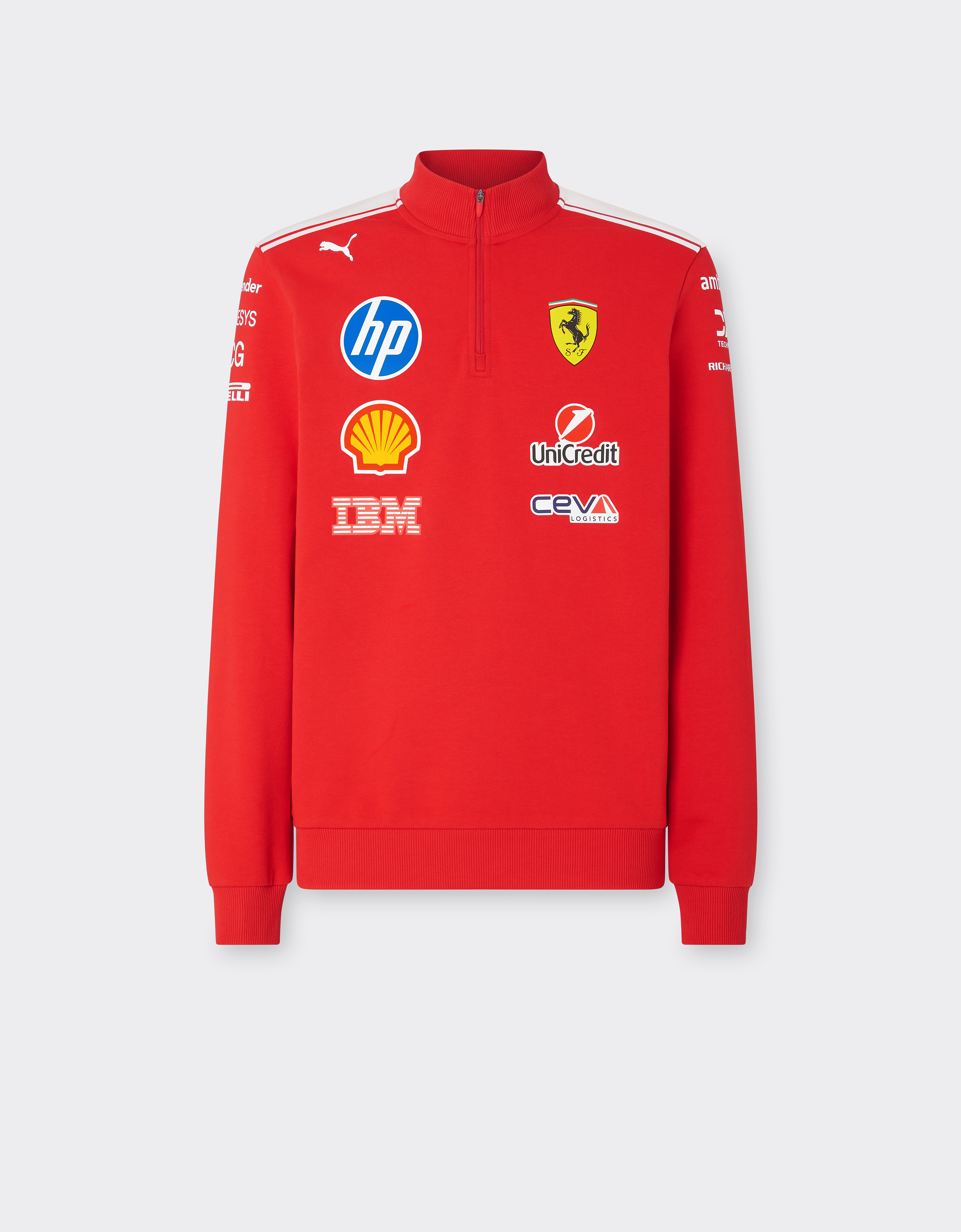 Ferrari Unisex Red Replica 2026 Puma For Scuderia Hp Half Zip Sweatshirt - Sweaters Xxl