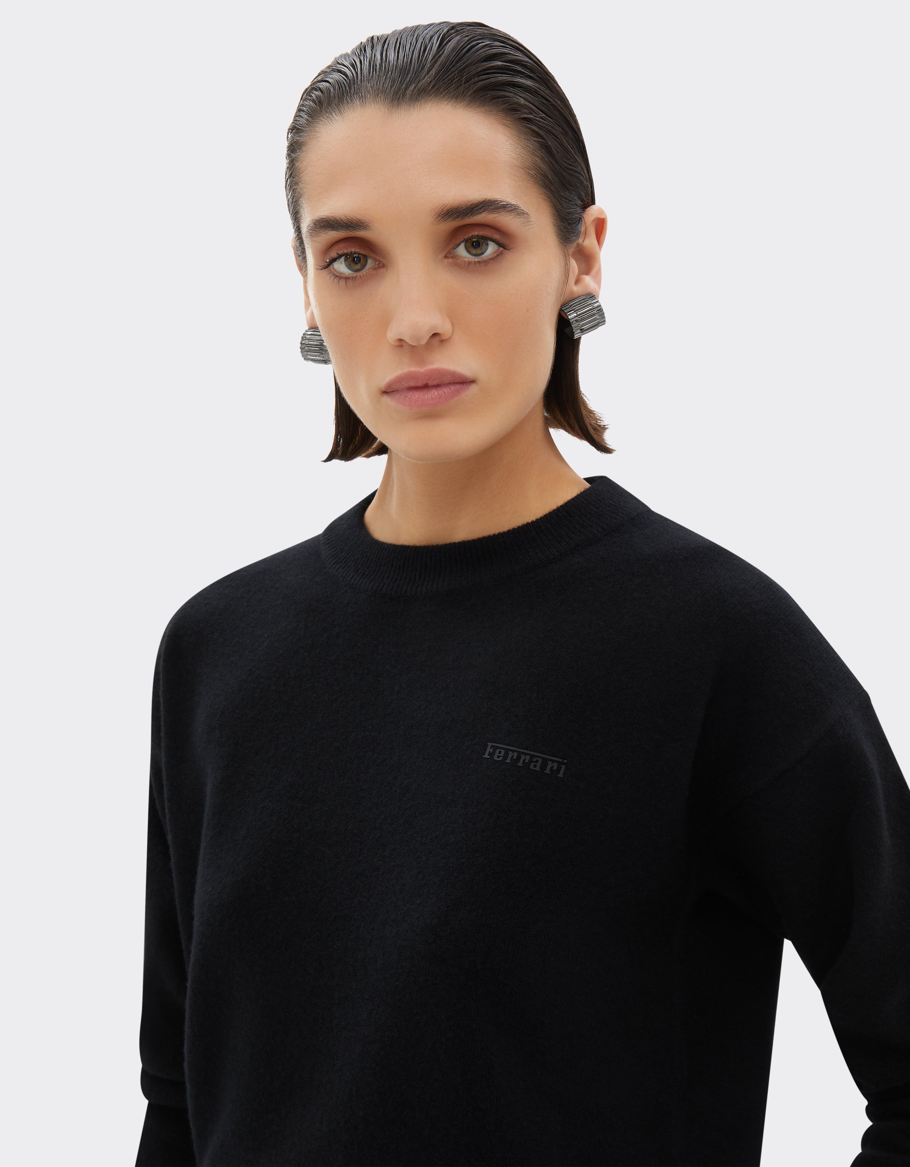 Ferrari Wool And Cashmere Jumper In Black