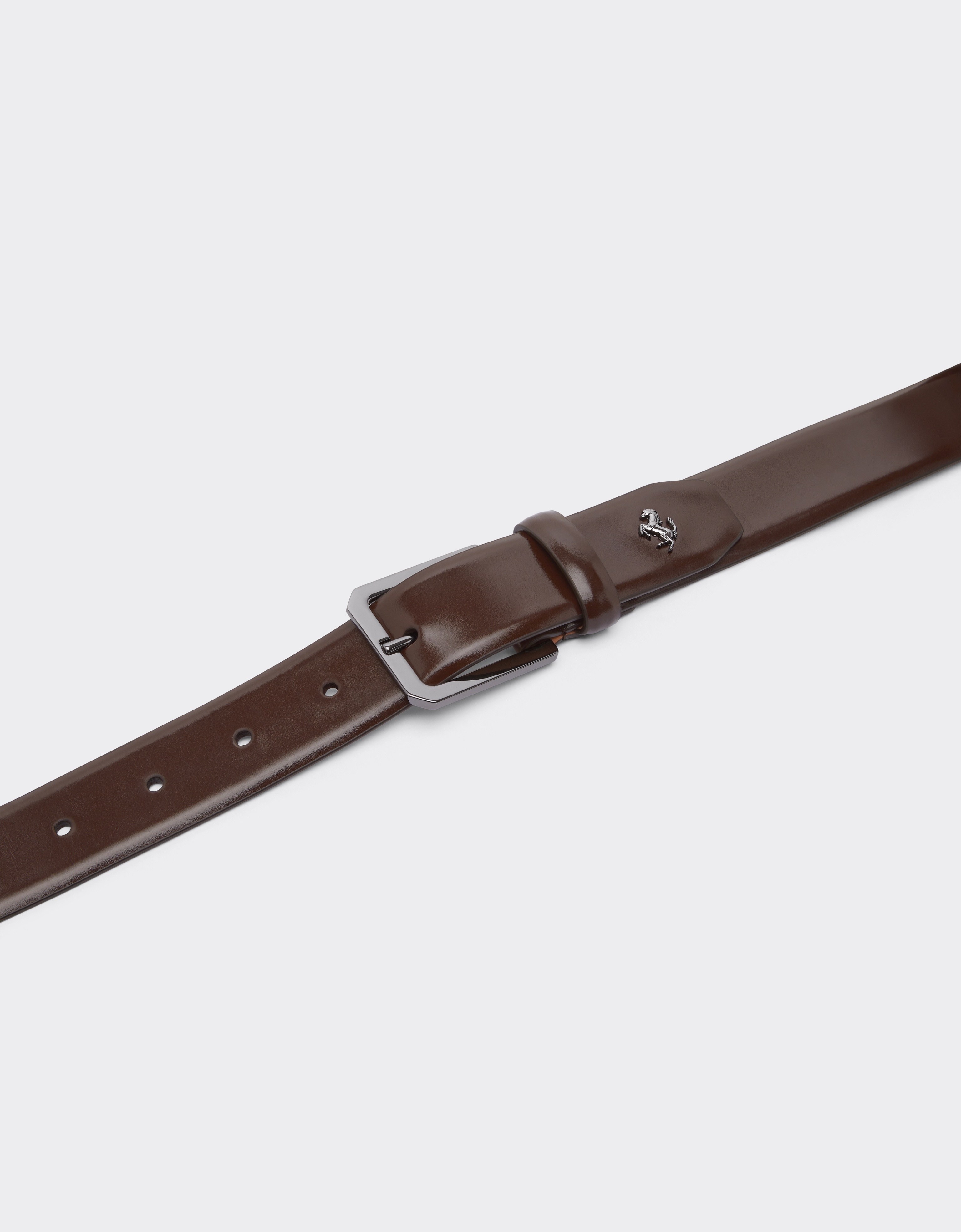 Ferrari Leather Belt In Brown
