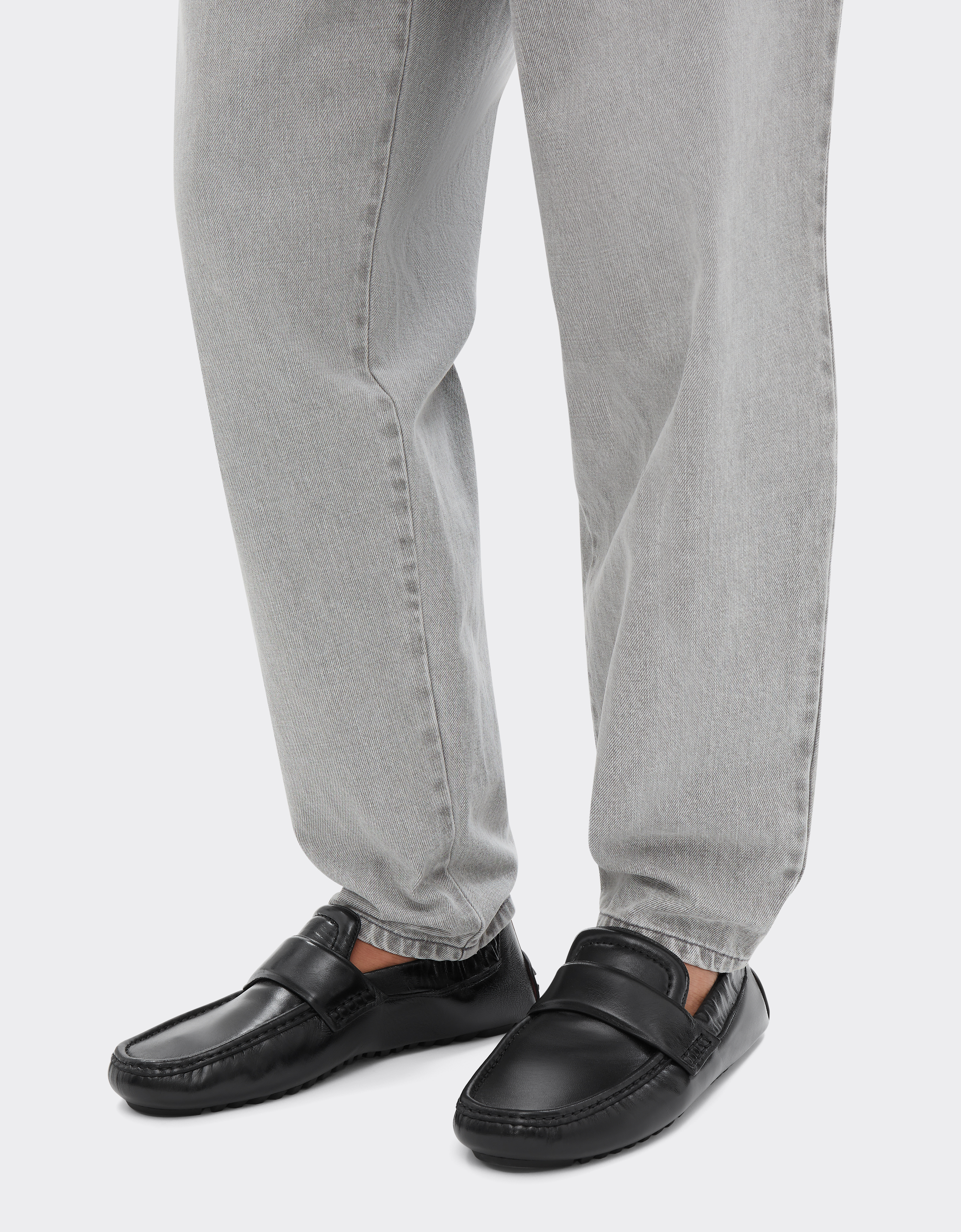 Ferrari Nappa Leather Driver Shoe In Black