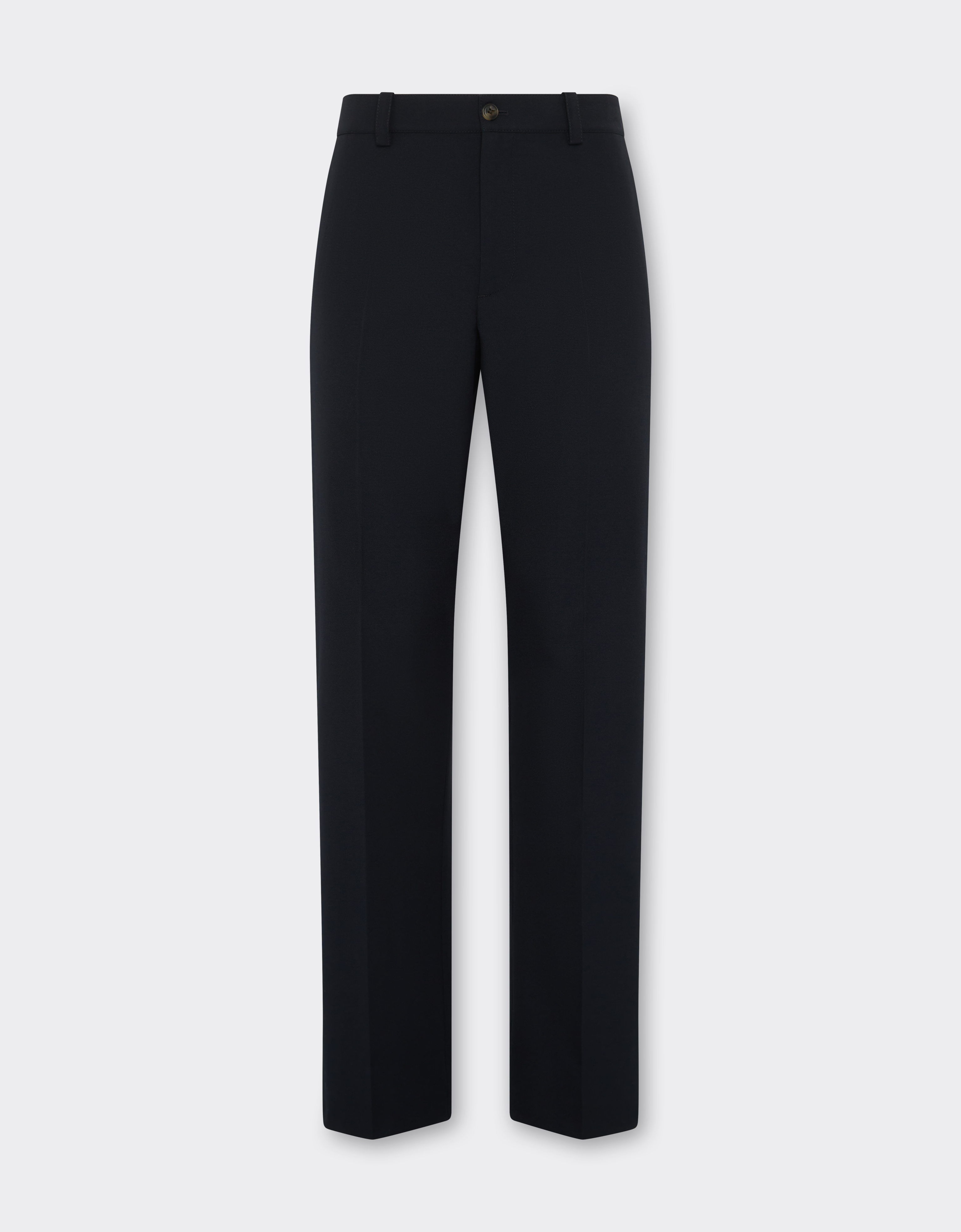 Ferrari Chinos In Recycled Cotton-blend Twill In Navy
