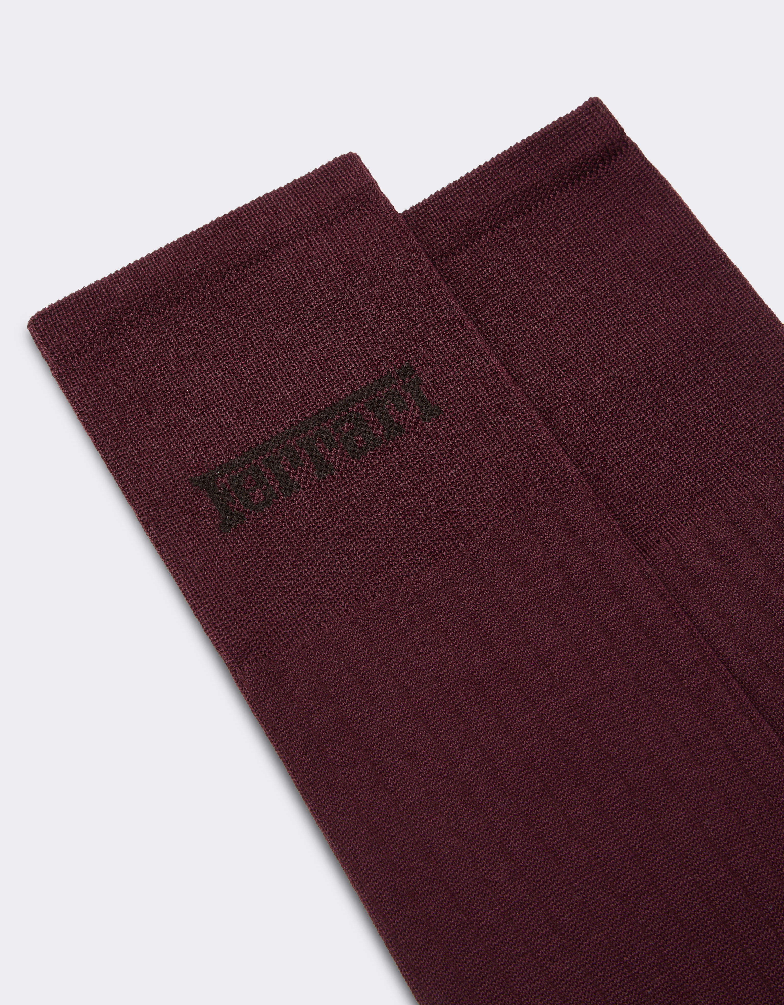 Ferrari High Socks In Lisle With Logo