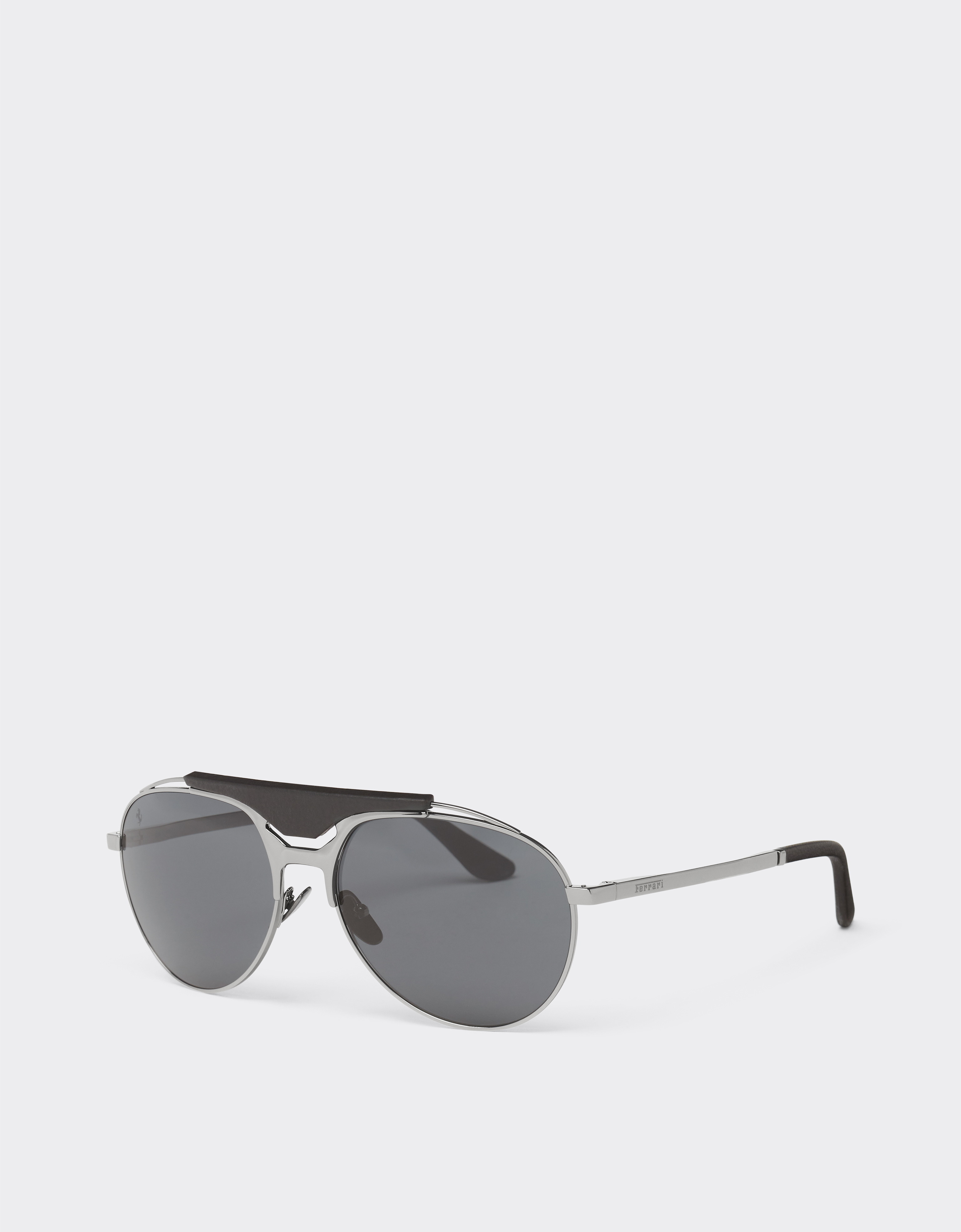  Ferrari Ferrari-sonnenbrille Aus Rotguss Und Leder Mit Blauen Gläsern -  Ferrari Collection Ingrid Os 
