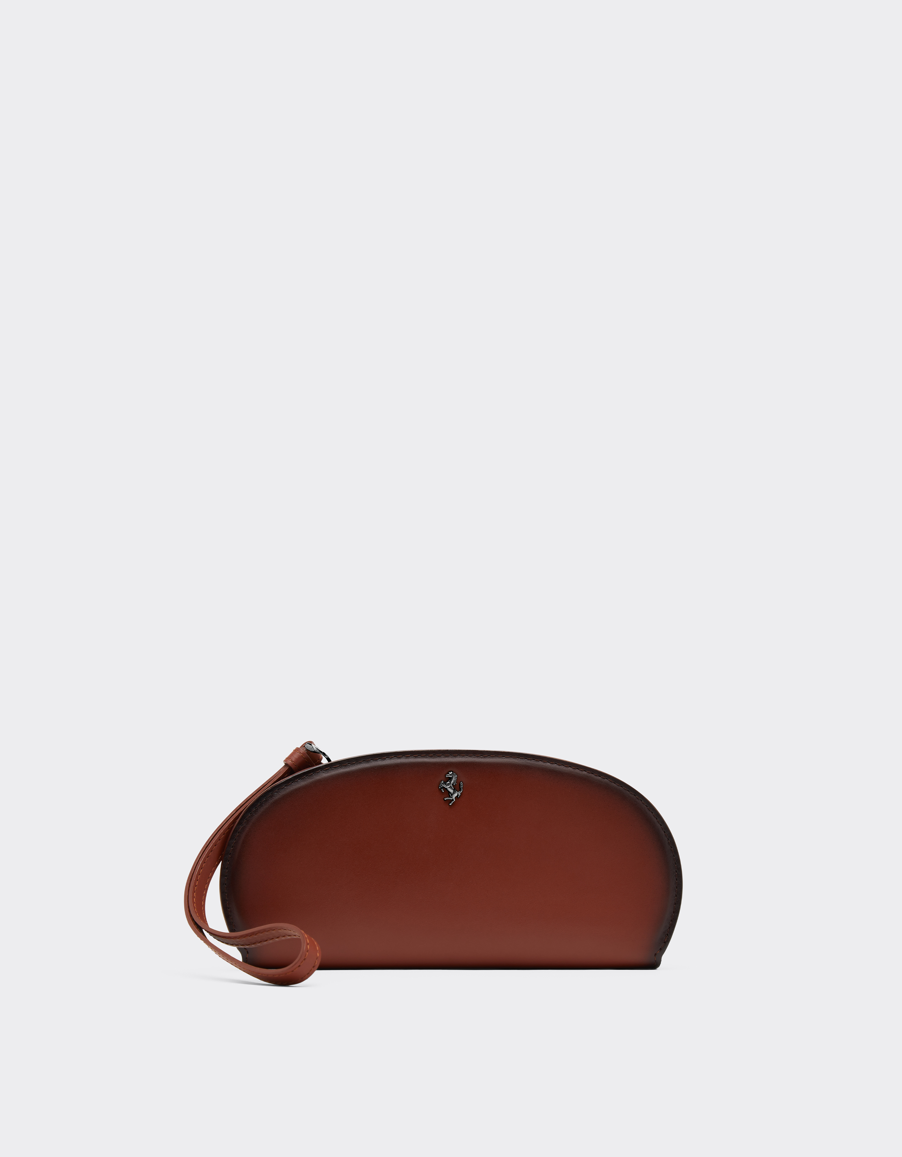 Ferrari La  Dino Pouch In Gradient Leather In Brown