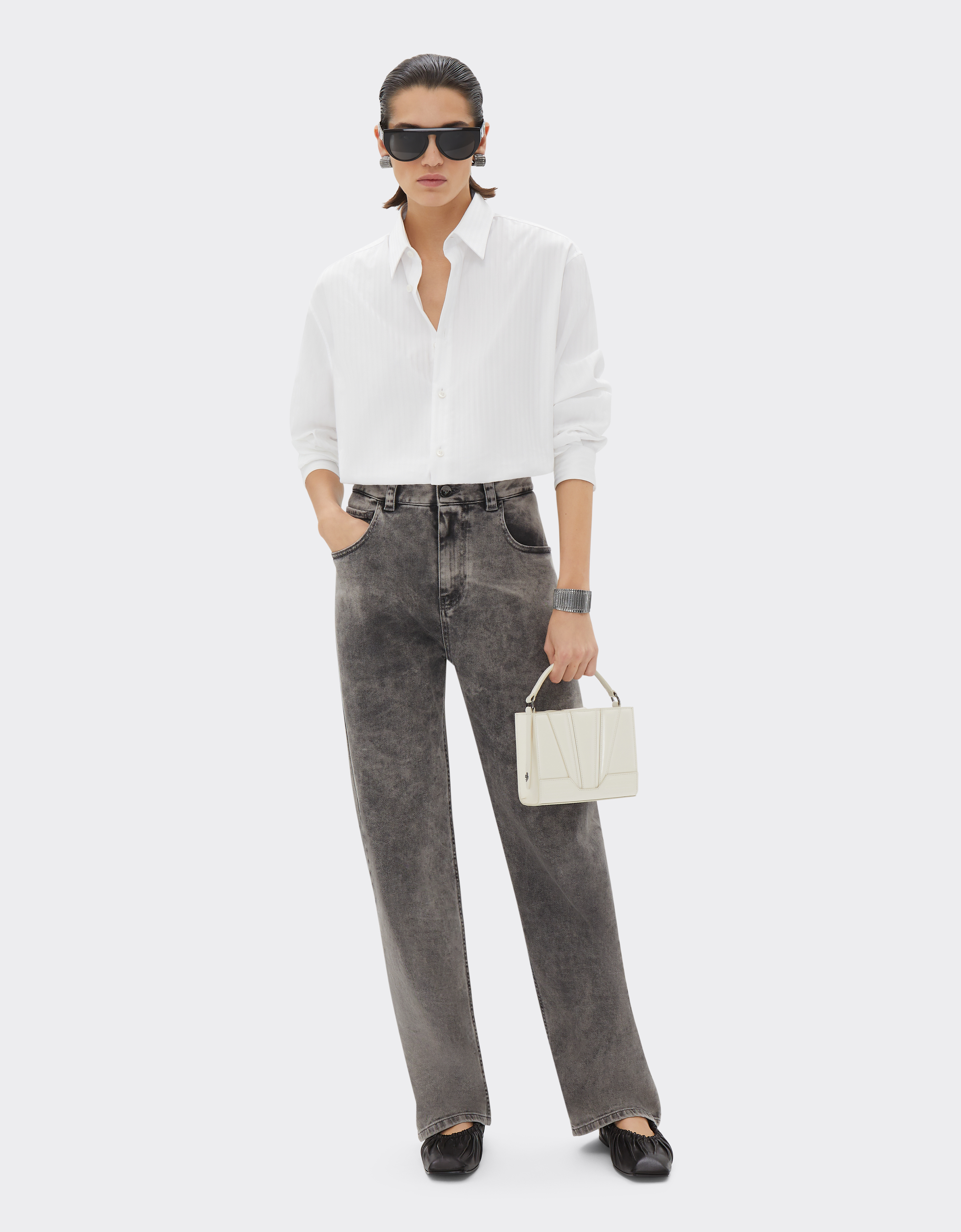 Ferrari Gt Micro Brushed Leather Tote Bag In Ivory