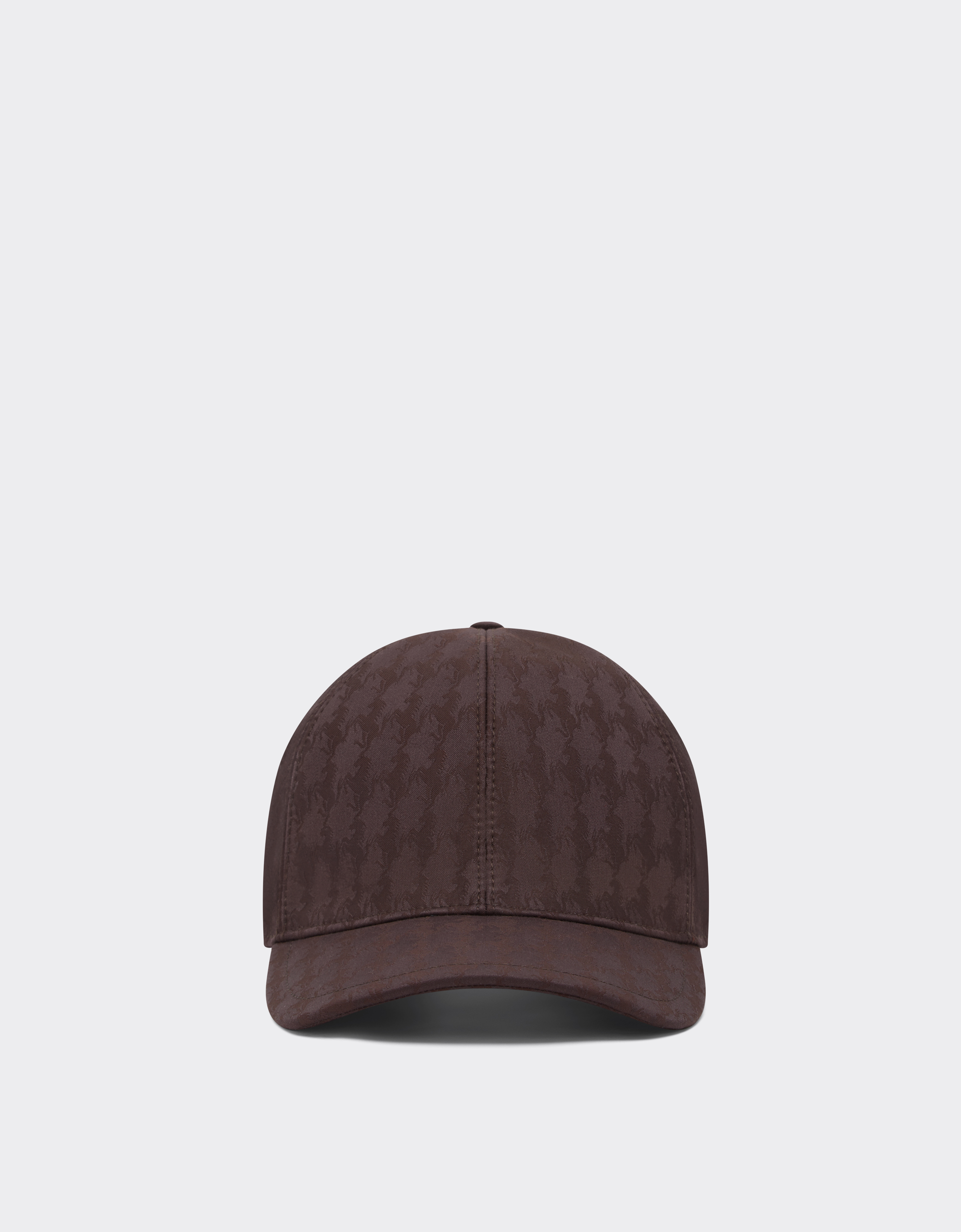 Ferrari Baseball Cap With Monogram Pony Motif In Brown
