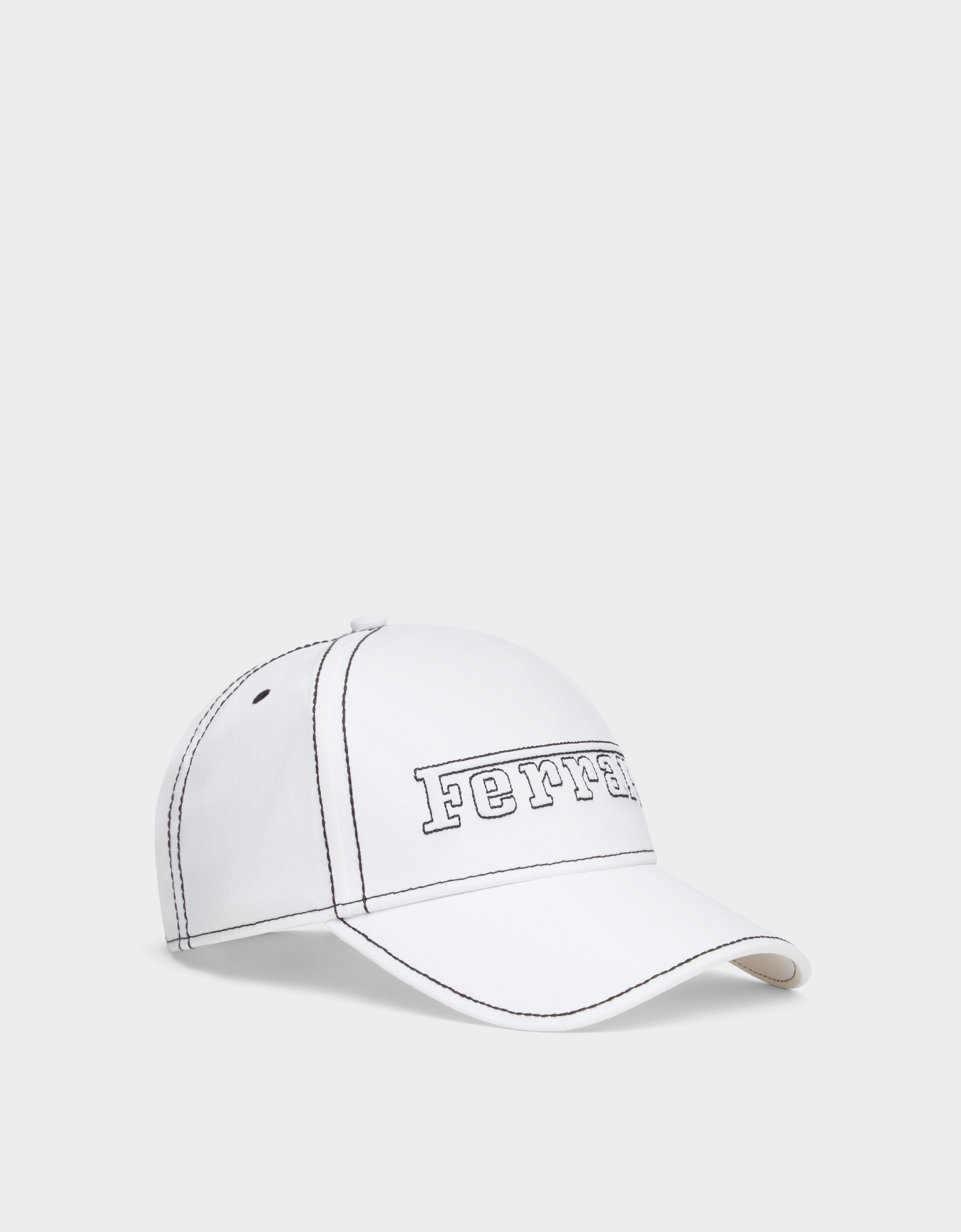  Ferrari Baseball Cap With Ferrari Logo -  Hats Optical White Os 