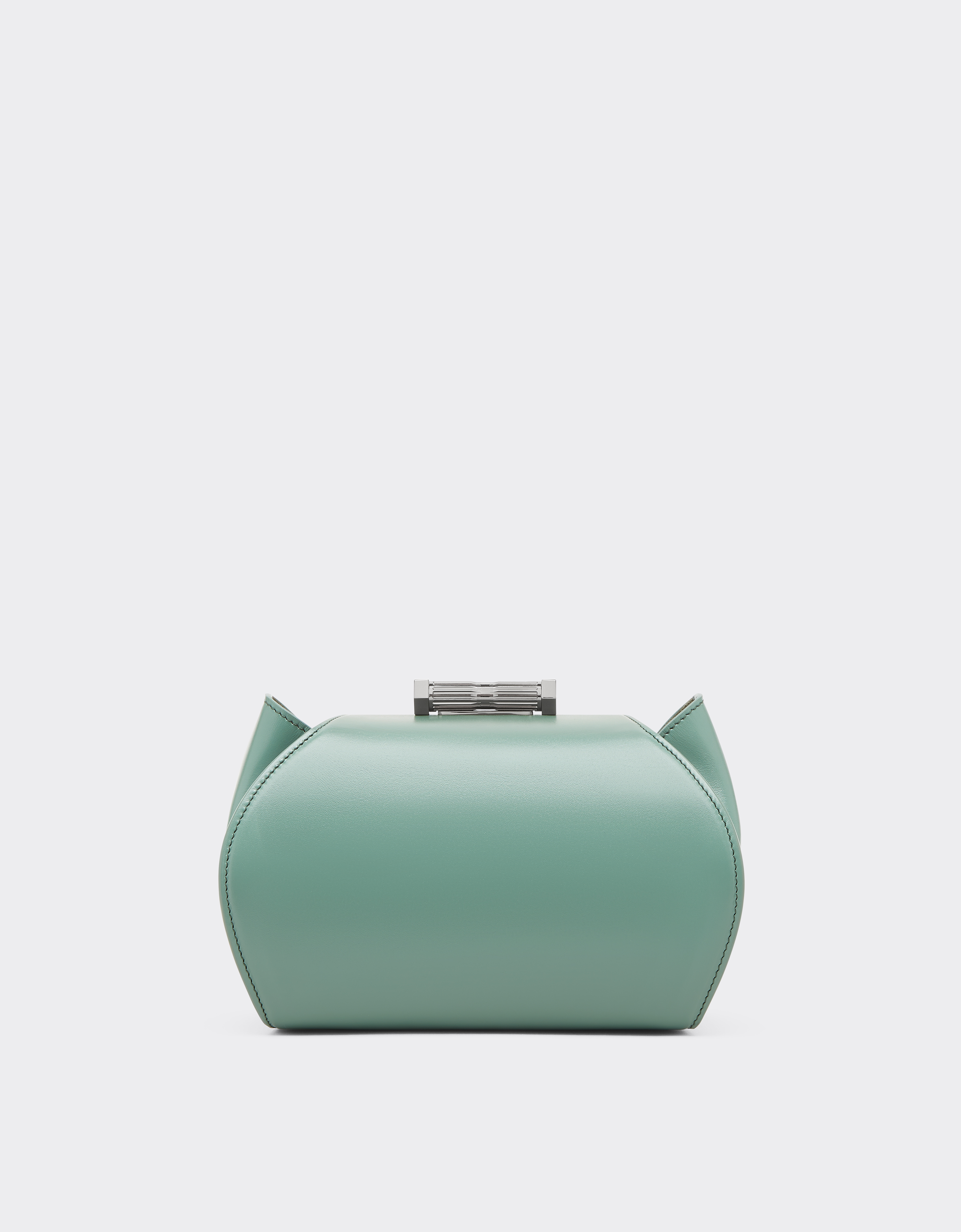Ferrari Medium-size Bowling Bag In Semi-gloss Smooth Leather In Ficus Green