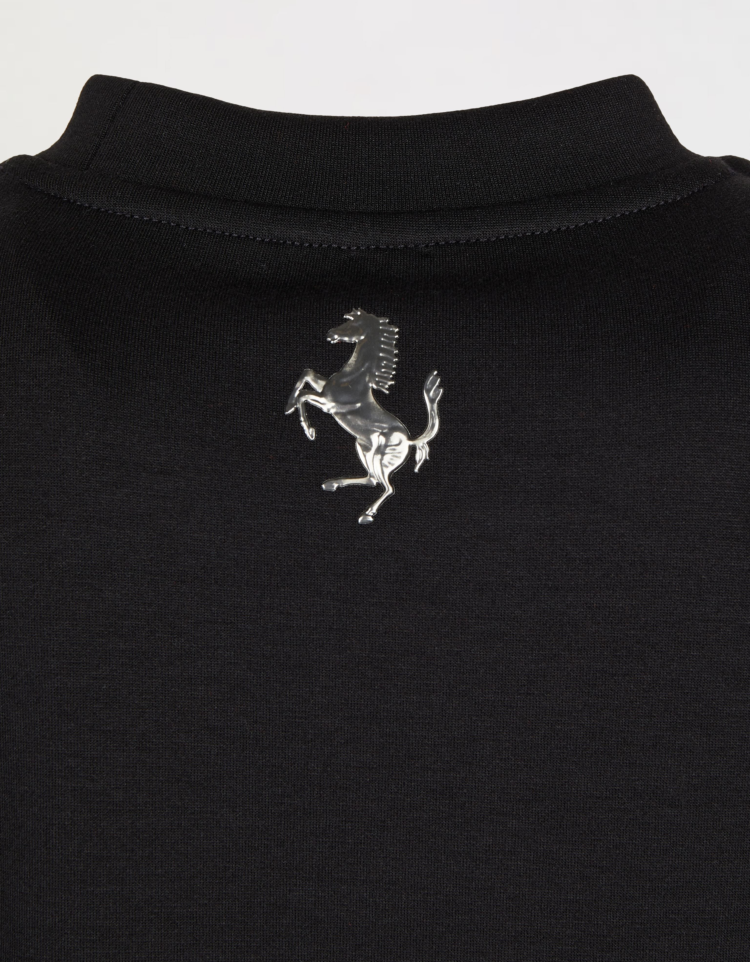 Shop Ferrari Children's Sweatshirt In Recycled Scuba Fabric With Large  Logo In Black