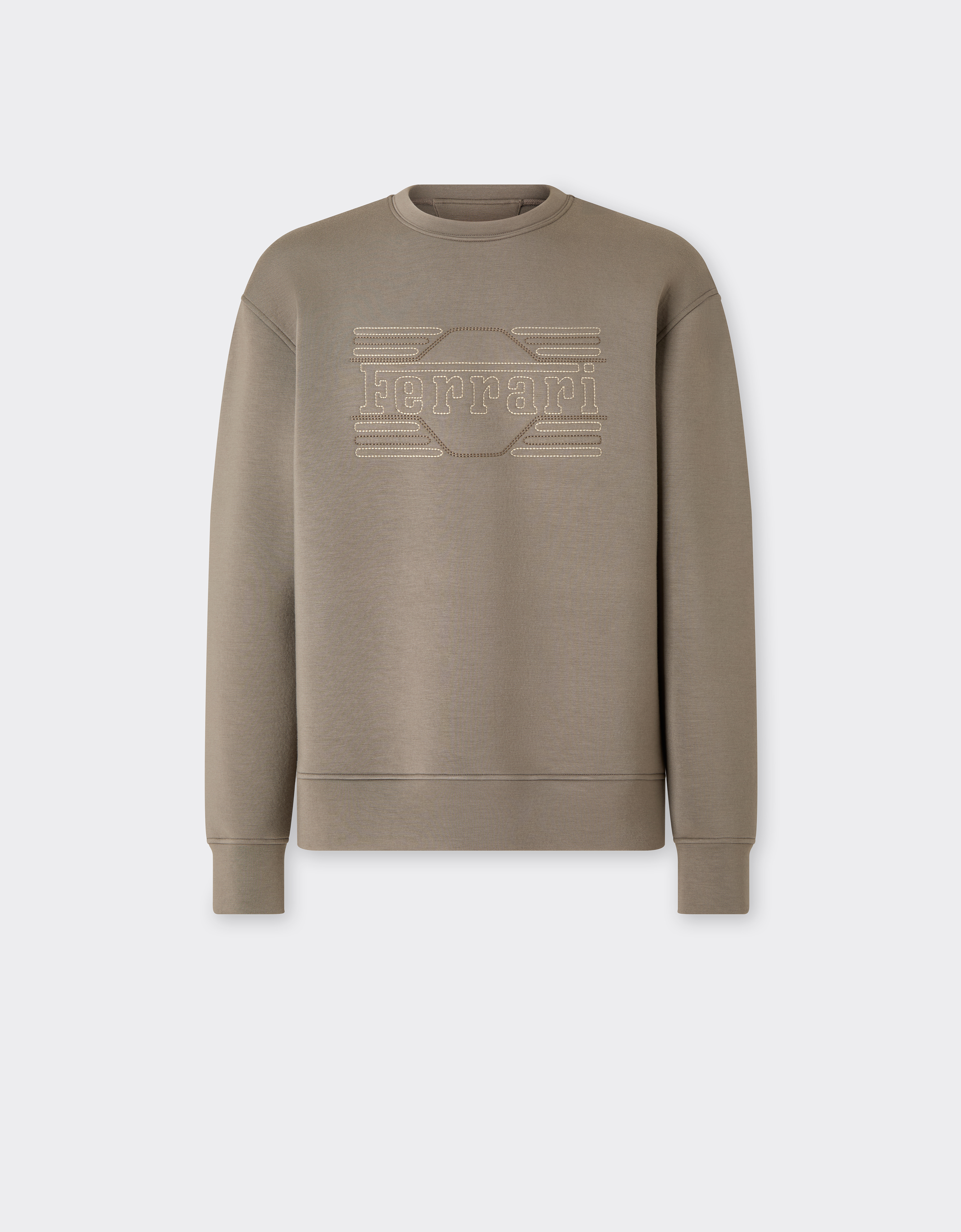Ferrari Men's Clay Scuba Sweatshirt With Embroidery - Sweaters & Knitwear 3XL