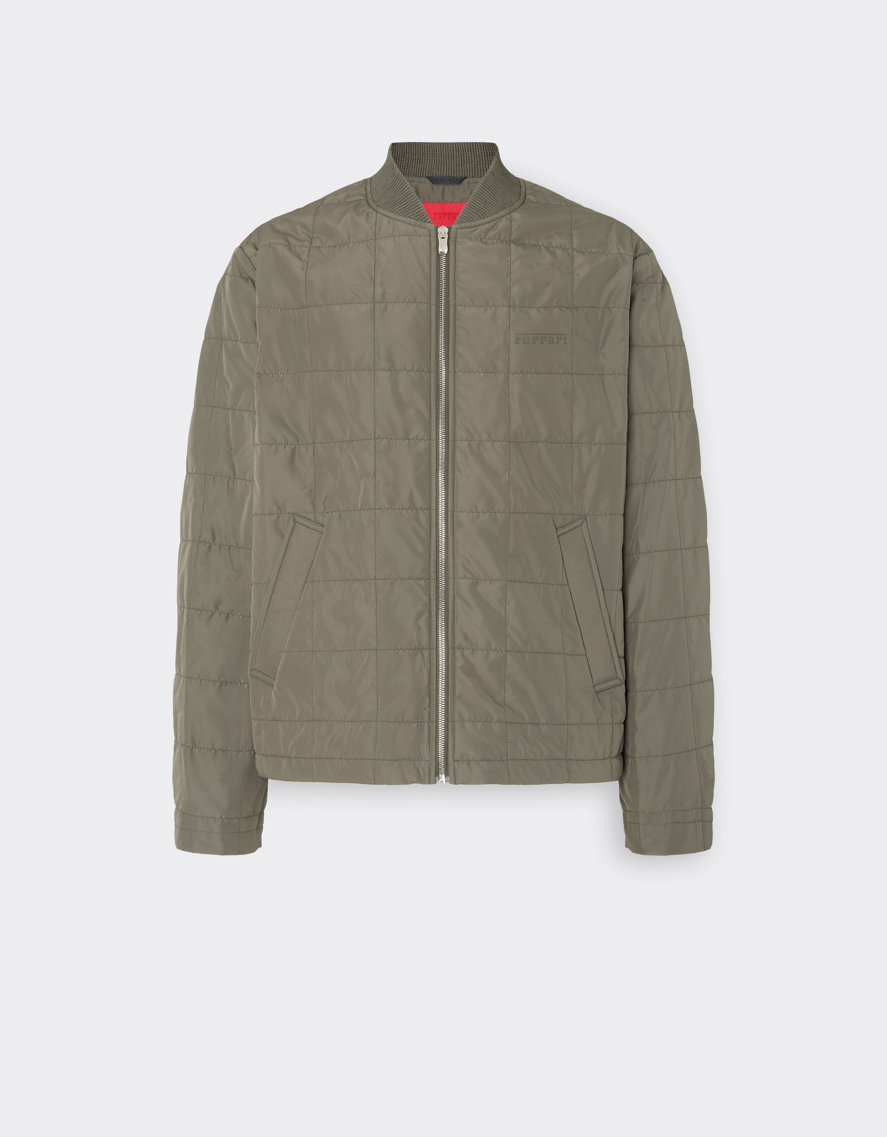 Ferrari Technical Nylon Bomber Jacket With 7x7 Check