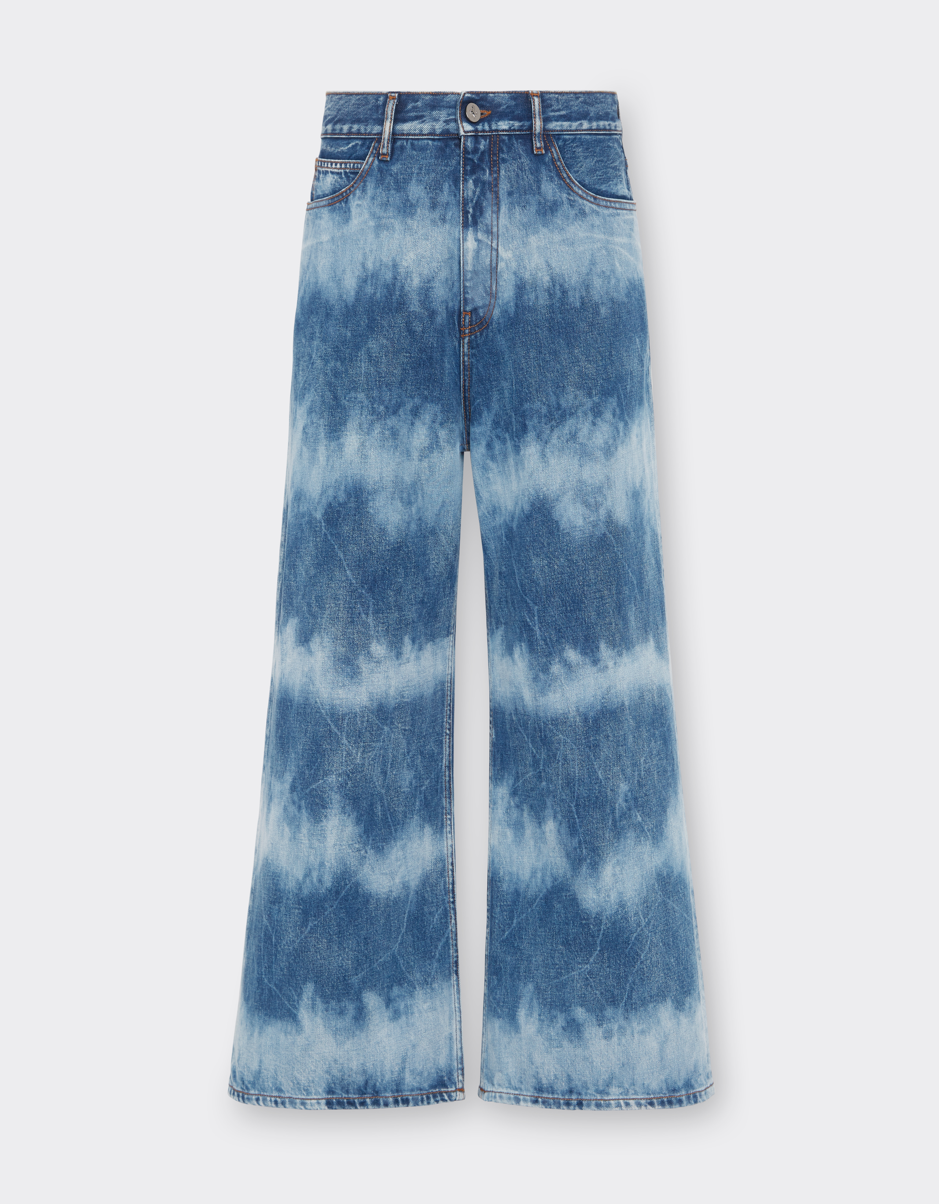 Ferrari X Charles Leclerc Tie-dye Denim Trousers