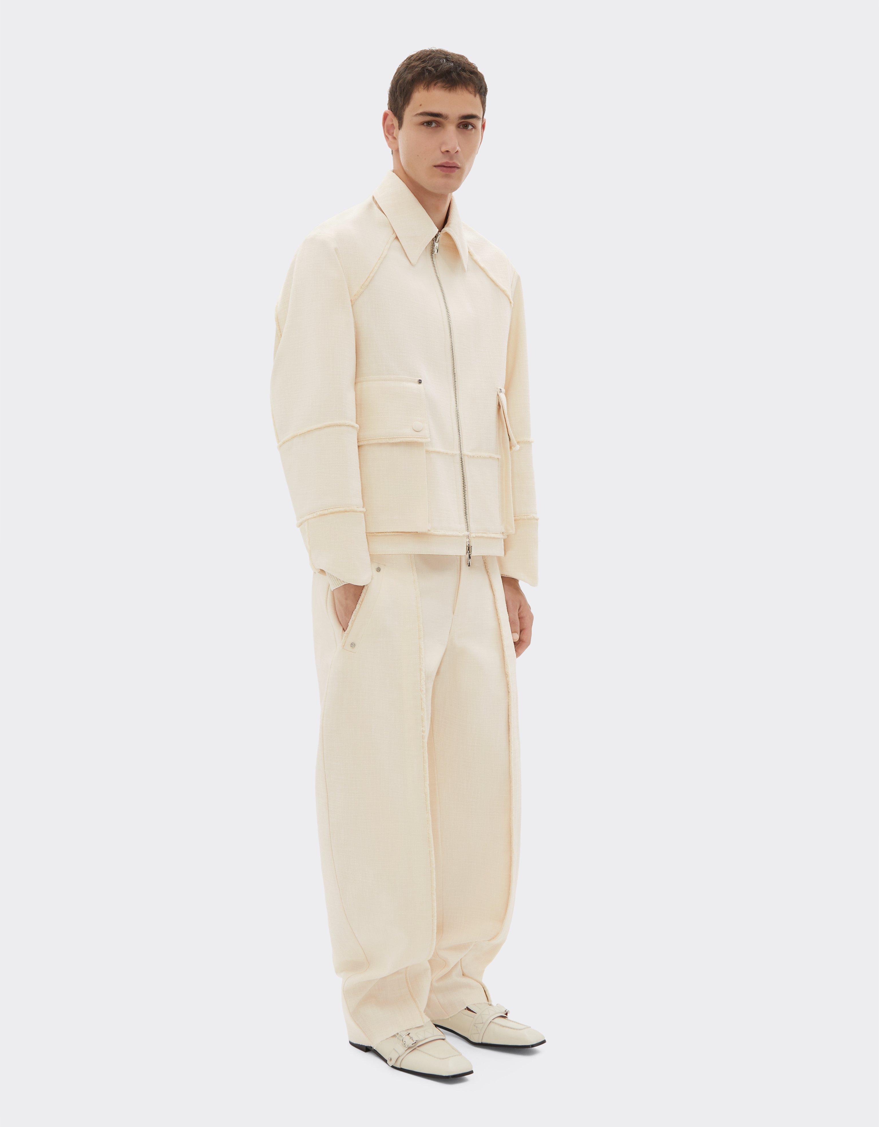  Ferrari Jacke Aus Malfilè-baumwolle - Male Jacken & Outerwear Avorio 52 