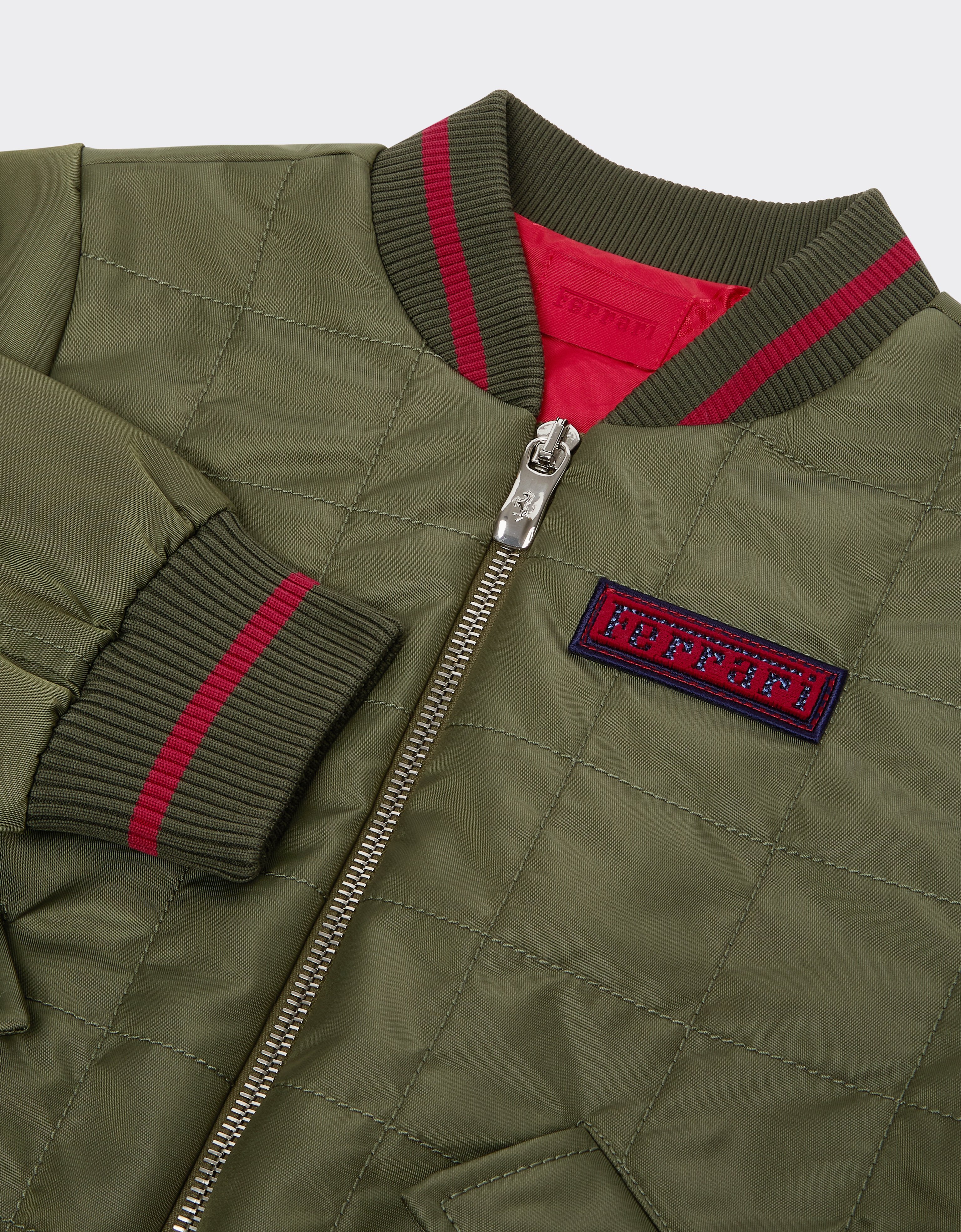  Ferrari Bomberjacke Aus Technischem Gewebe -  Jacken Und Sweatshirts Khaki Green 4y 