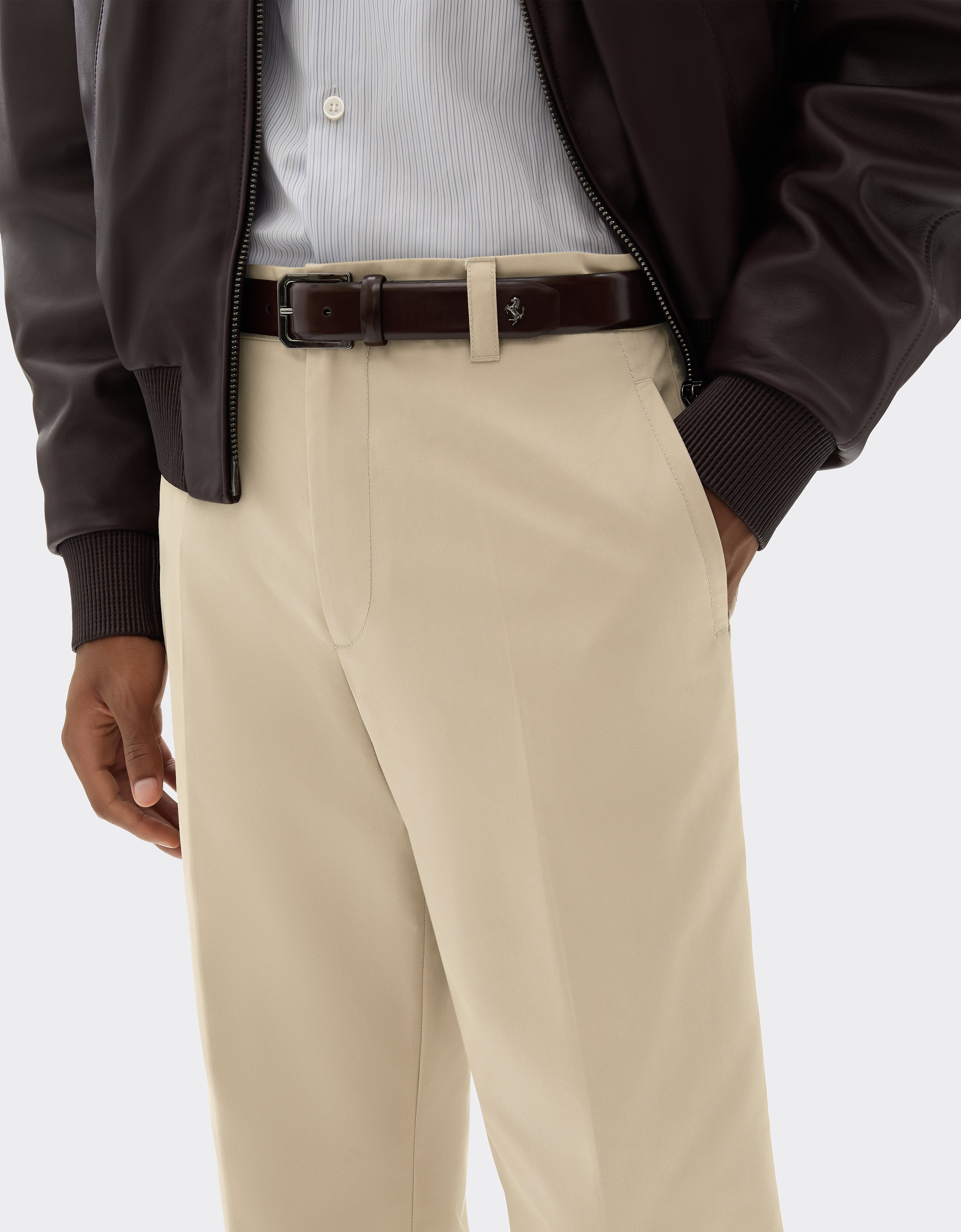 Ferrari Q-cycle® Cotton Twill Pants In Gray