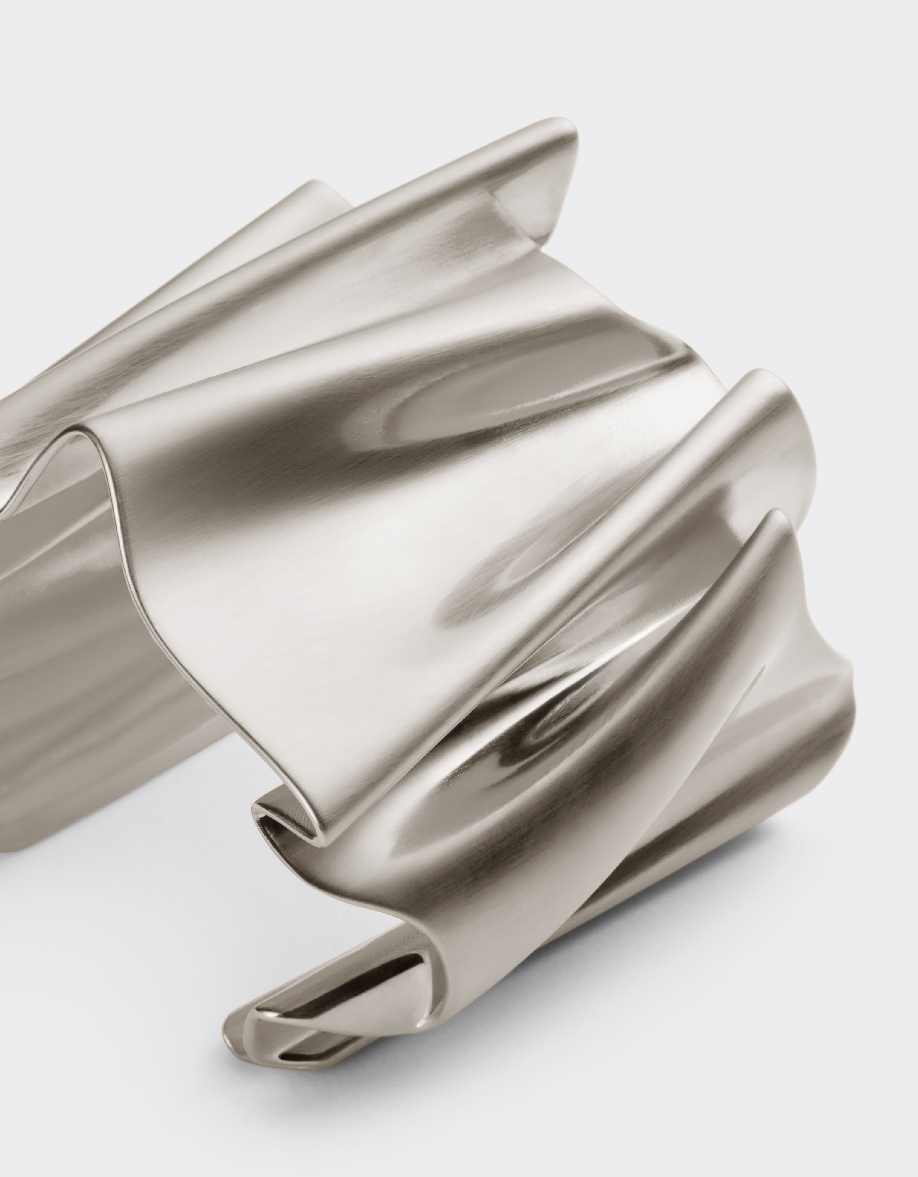 Ferrari Rigid Brass Bracelet With Satin Palladium Finish