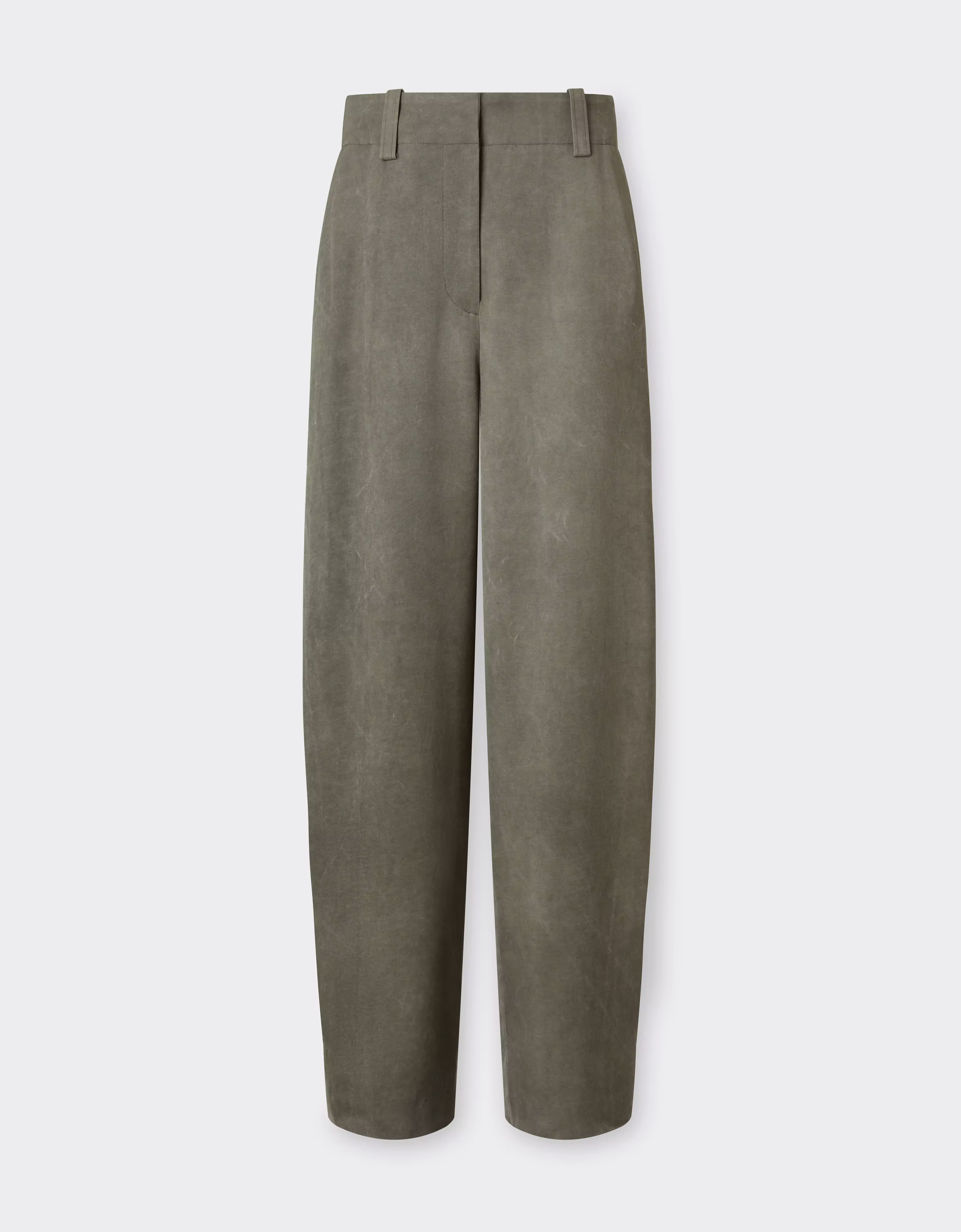 Ferrari Viscose Trousers With A Vintage Effect In Green