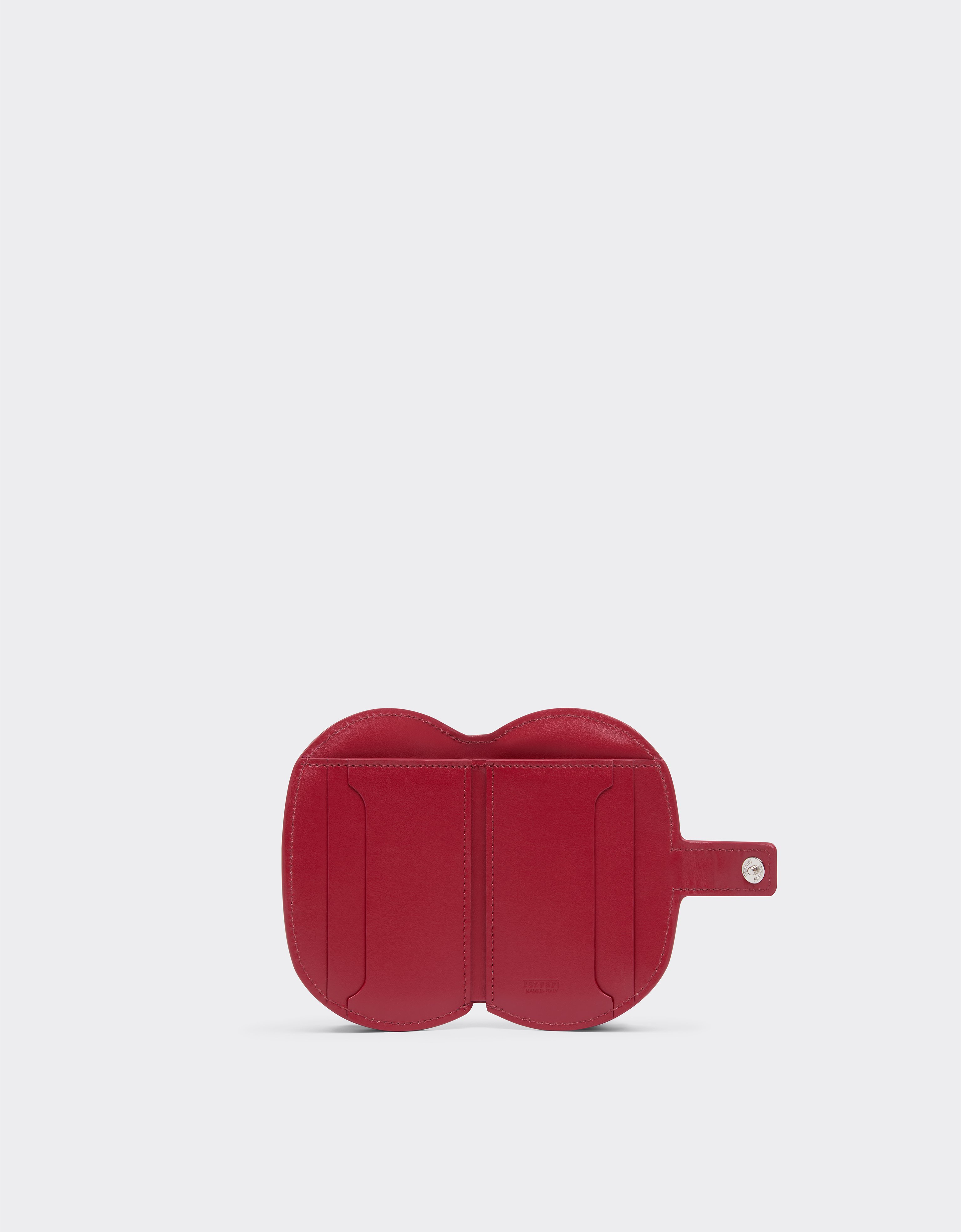  Ferrari Portefeuille à Deux Volets En Cuir Lisse - Female Portefeuilles Et Petite Maroquinerie Maison Red Os 