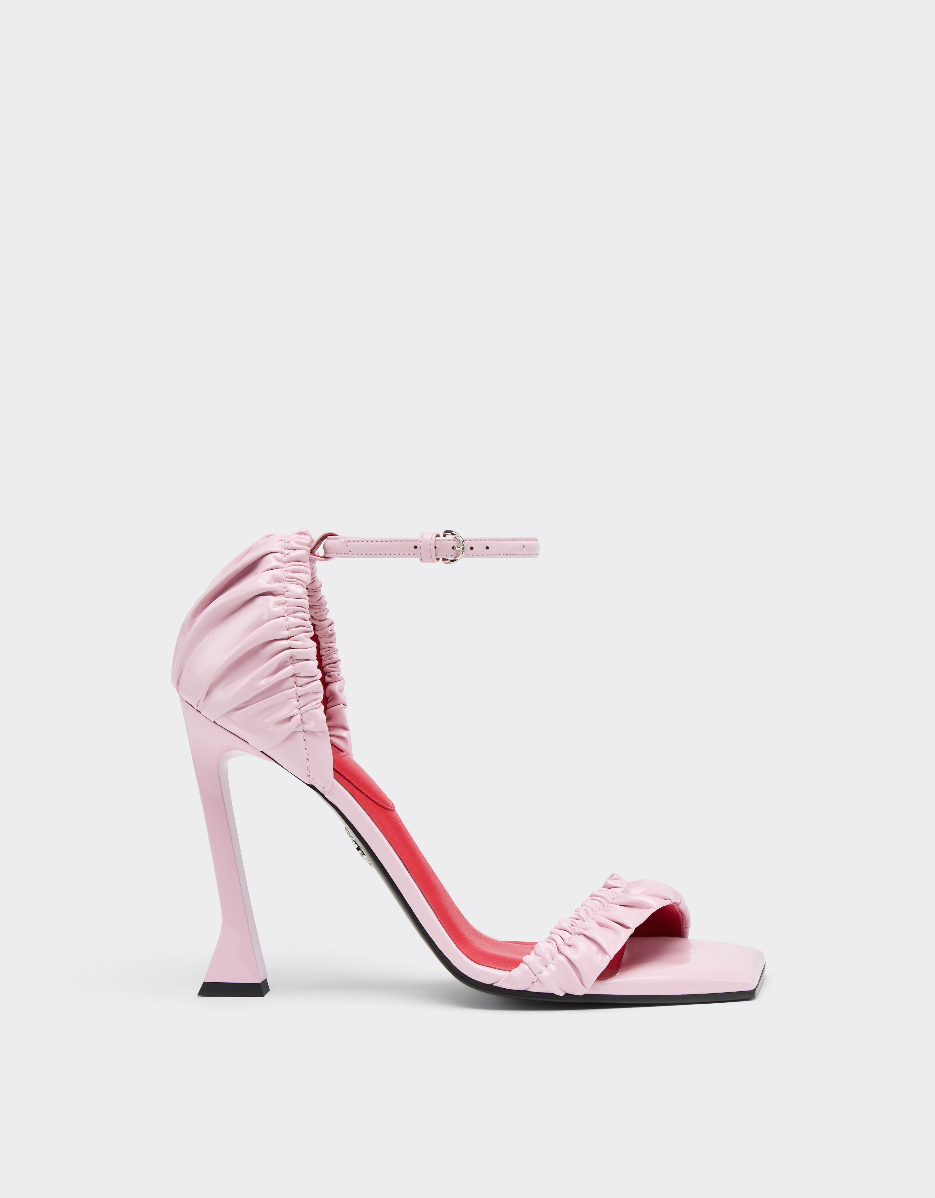 Ferrari Patent Leather High Heel Sandal With Strap