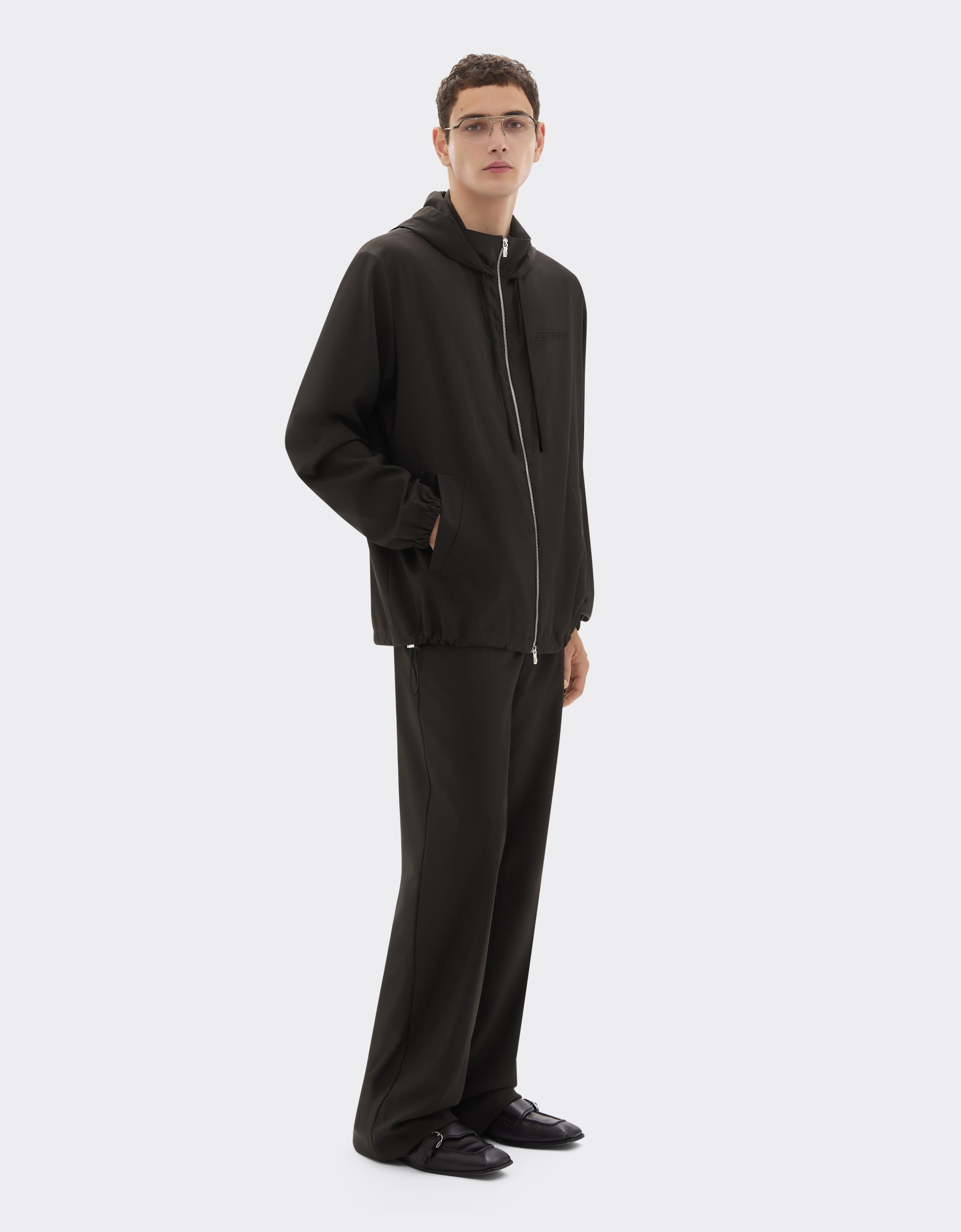  Ferrari Veste Coupe-vent En Laine Fraîche Q-cycle® - Male Vestes Et Vêtements D’extérieur Dark Brown 54 