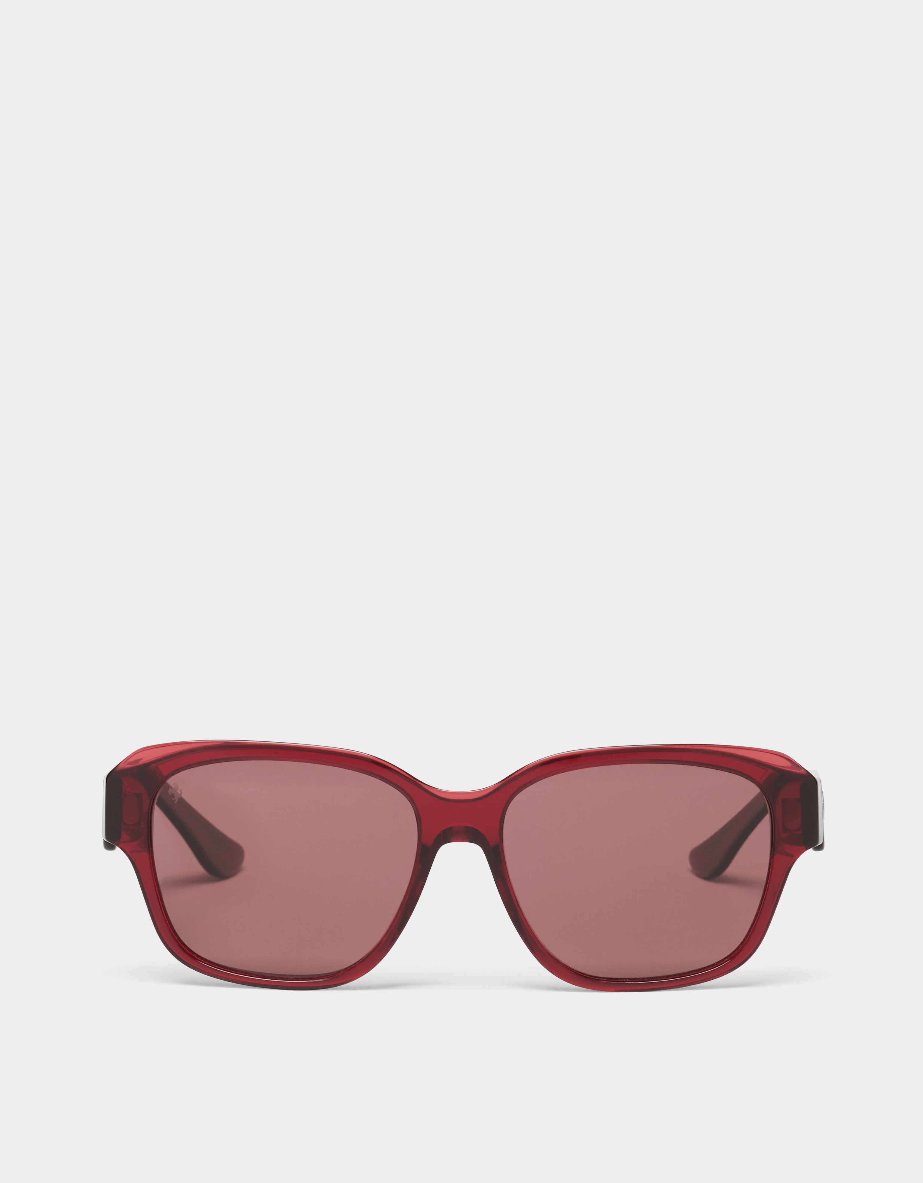 Ferrari Sunglasses In Transparent Burgundy Acetate With Polarised Purple Lenses In Burgundy