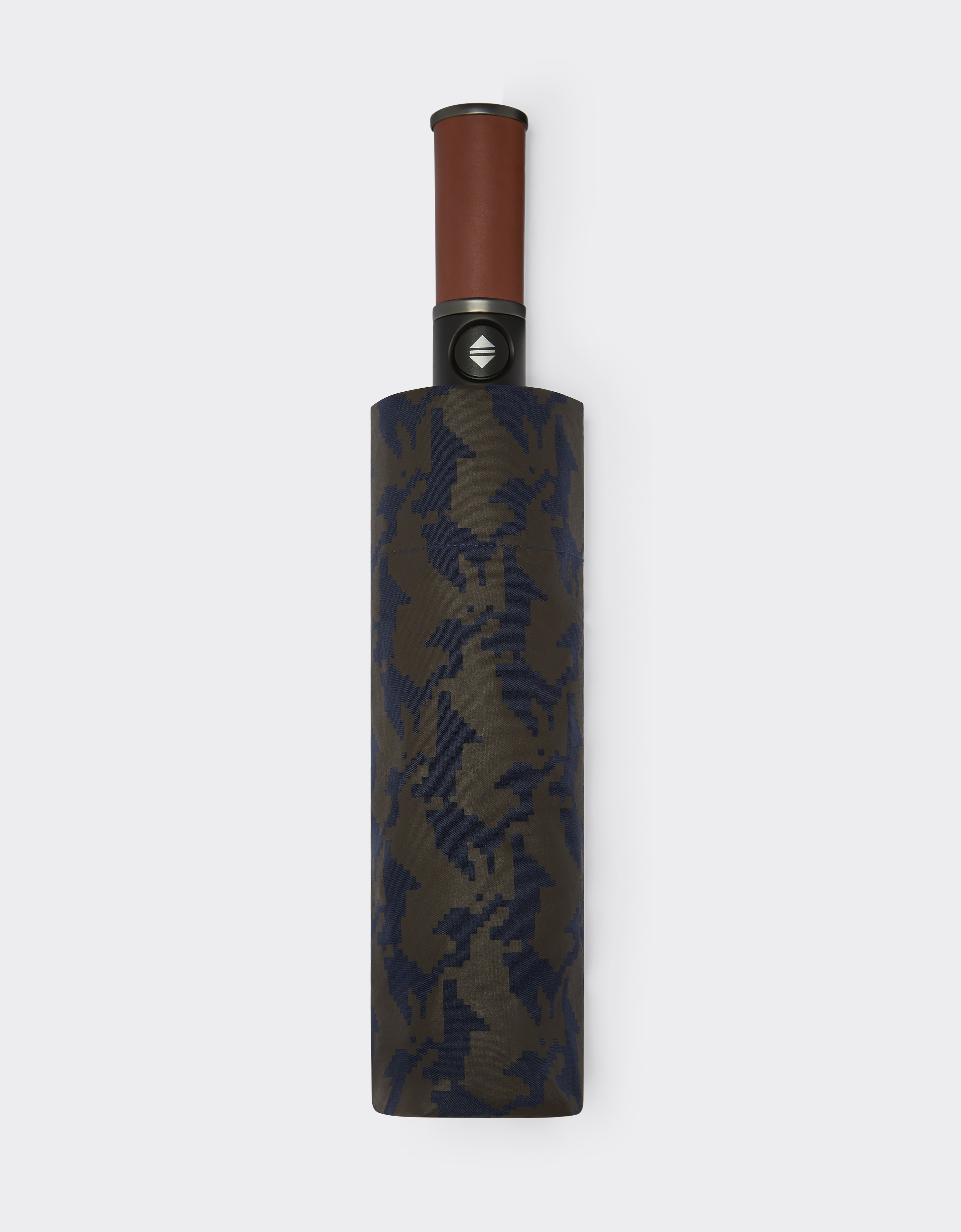 Ferrari Automatic Umbrella With Cavallino Pixel Motif In Navy