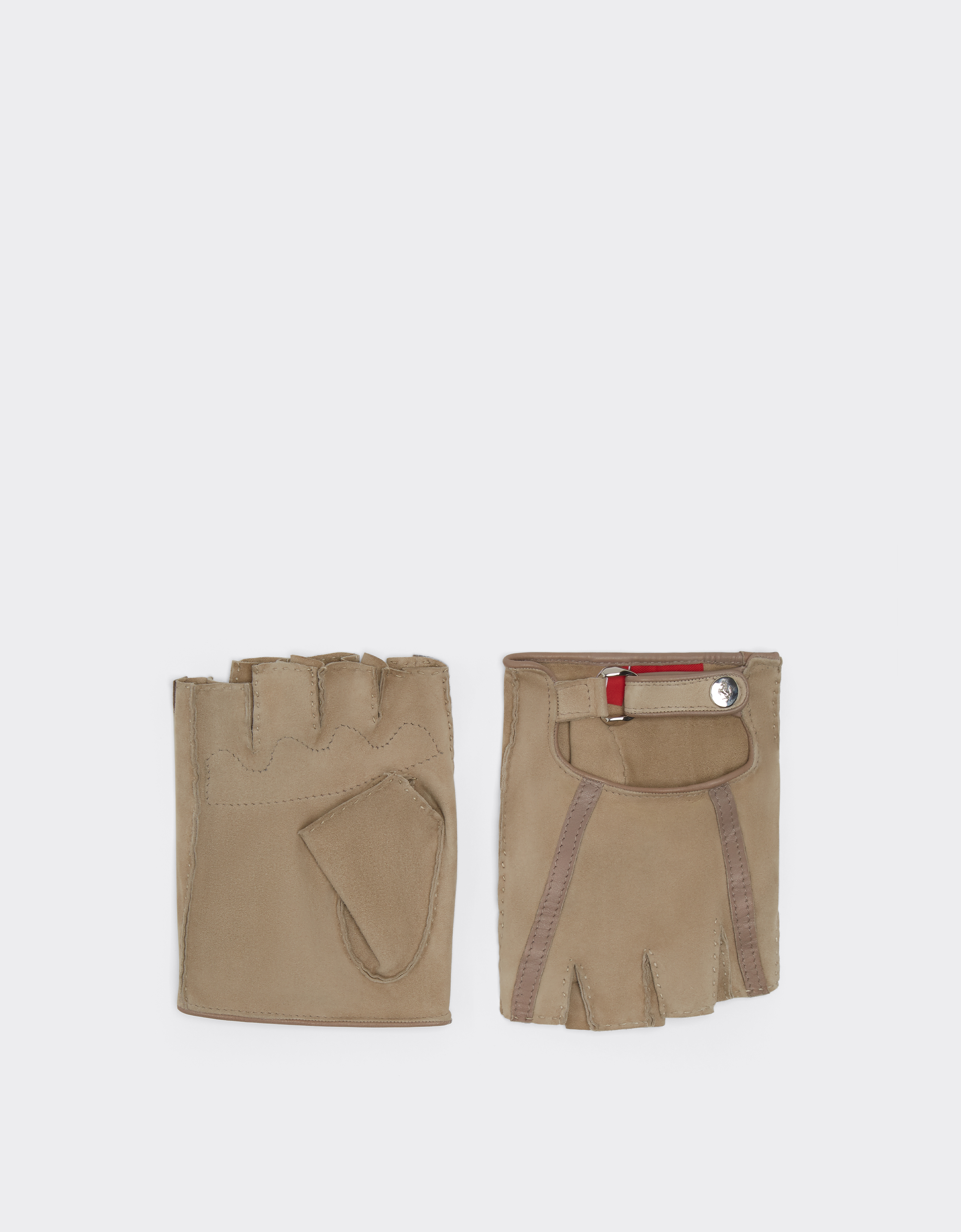 Ferrari X Charles Leclerc Suede Fingerless Driving Gloves