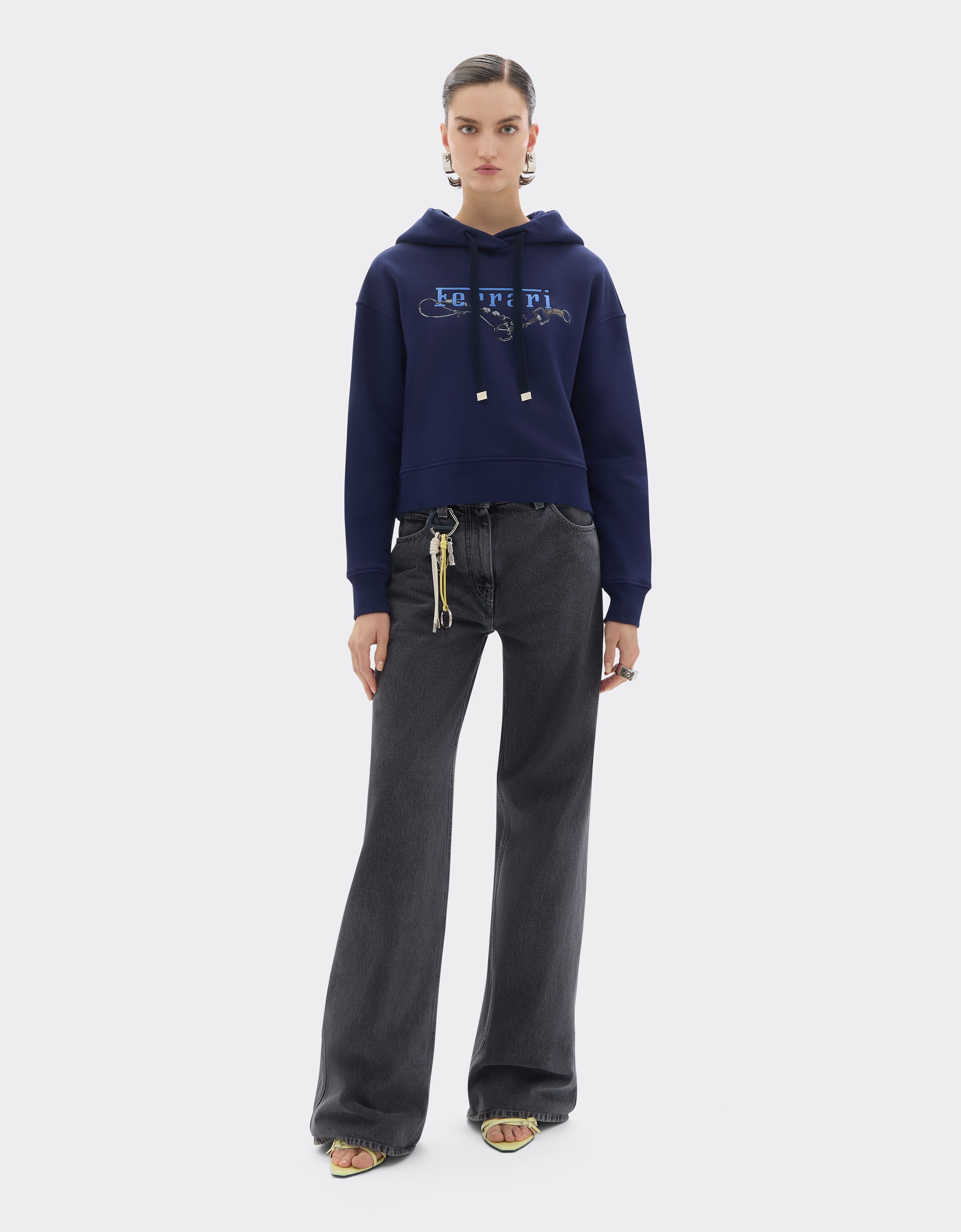  Ferrari Kapuzenpullover Mit Ferrari-stickerei - Female Sweatshirts & Strickwaren Ultramarine Xs 