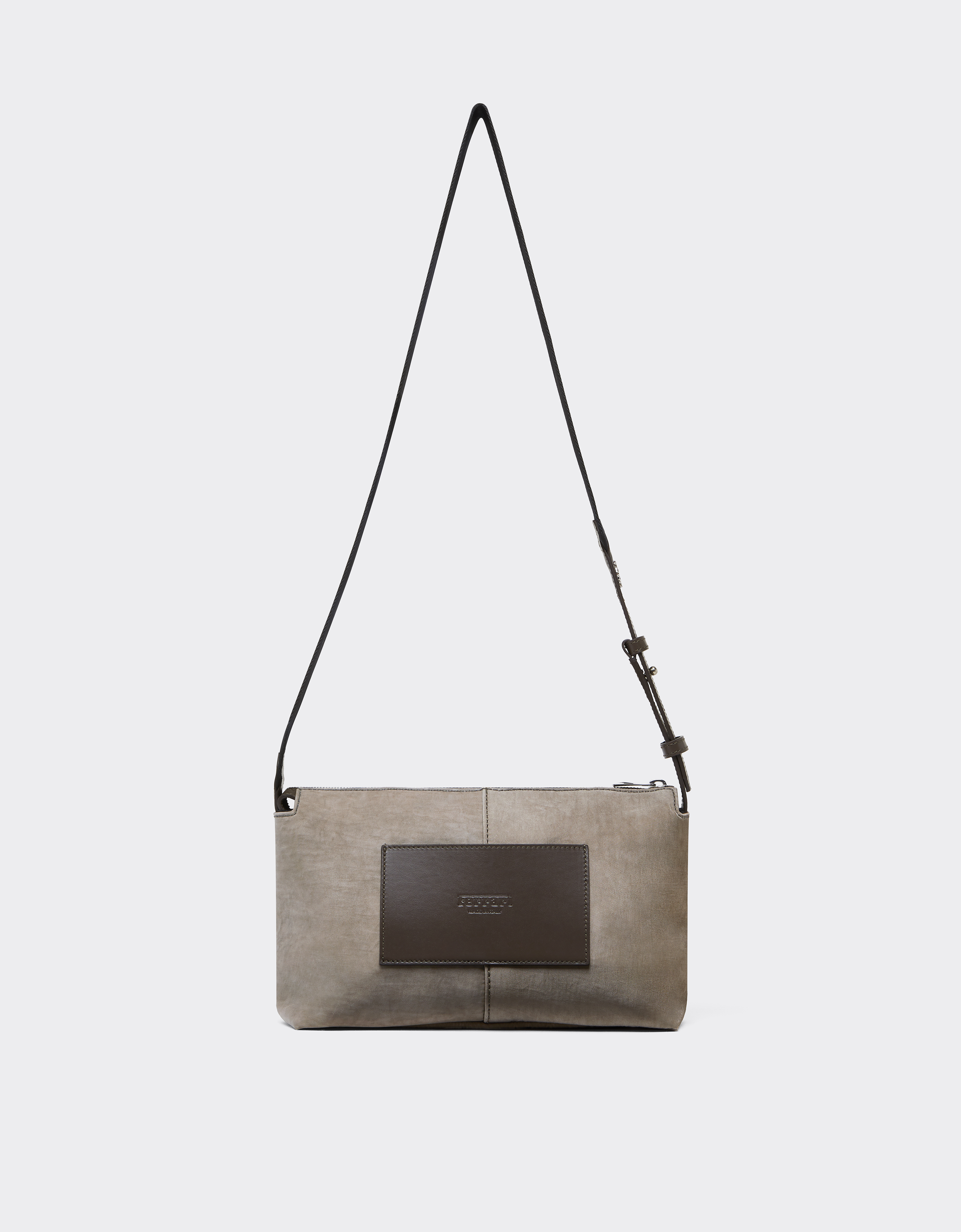 Ferrari Men's Khaki Green Crossbody Bag In Nylon - Travel & Luggage Os