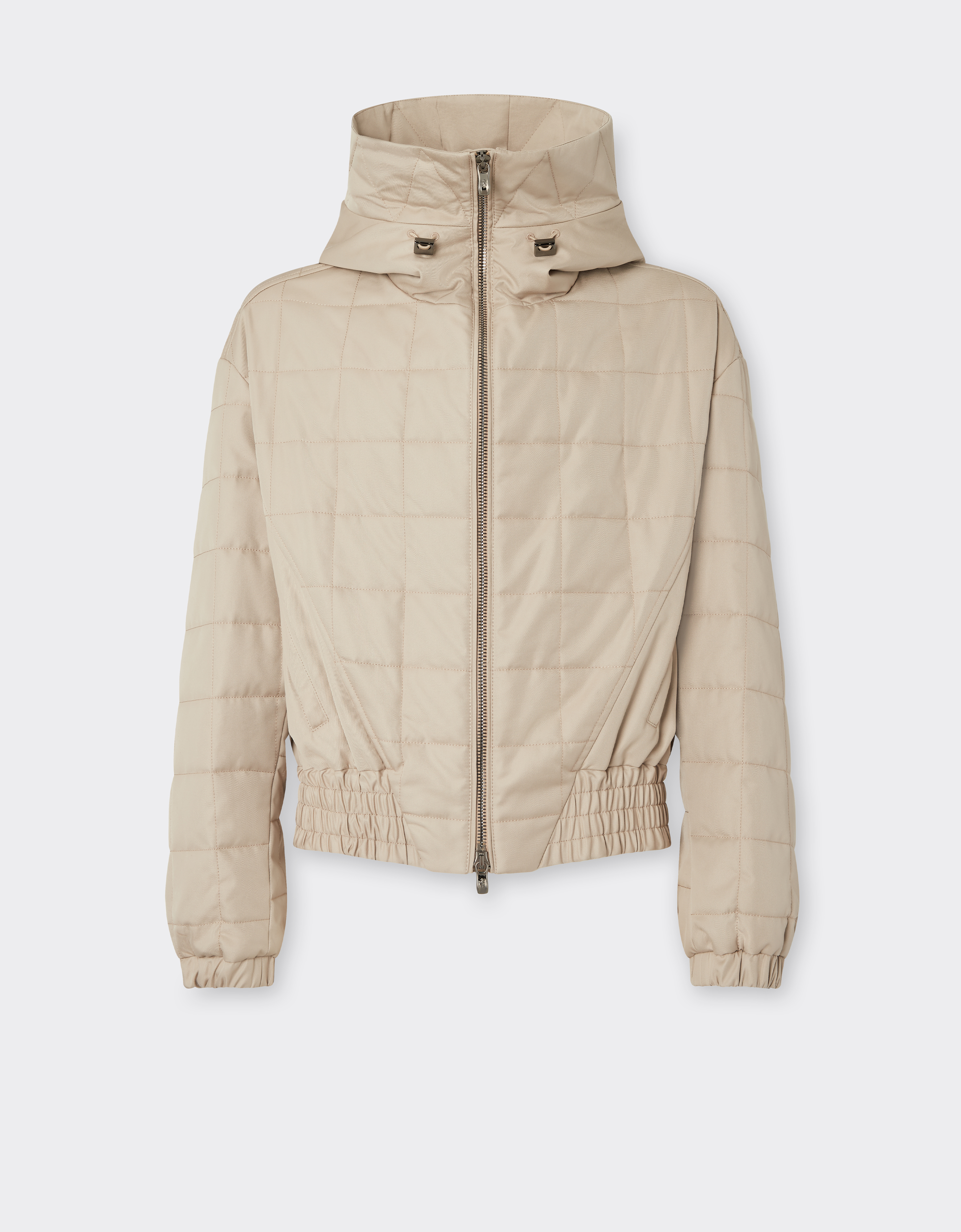 Ferrari Q-cycle® Cotton Twill Bomber Jacket In Neutral