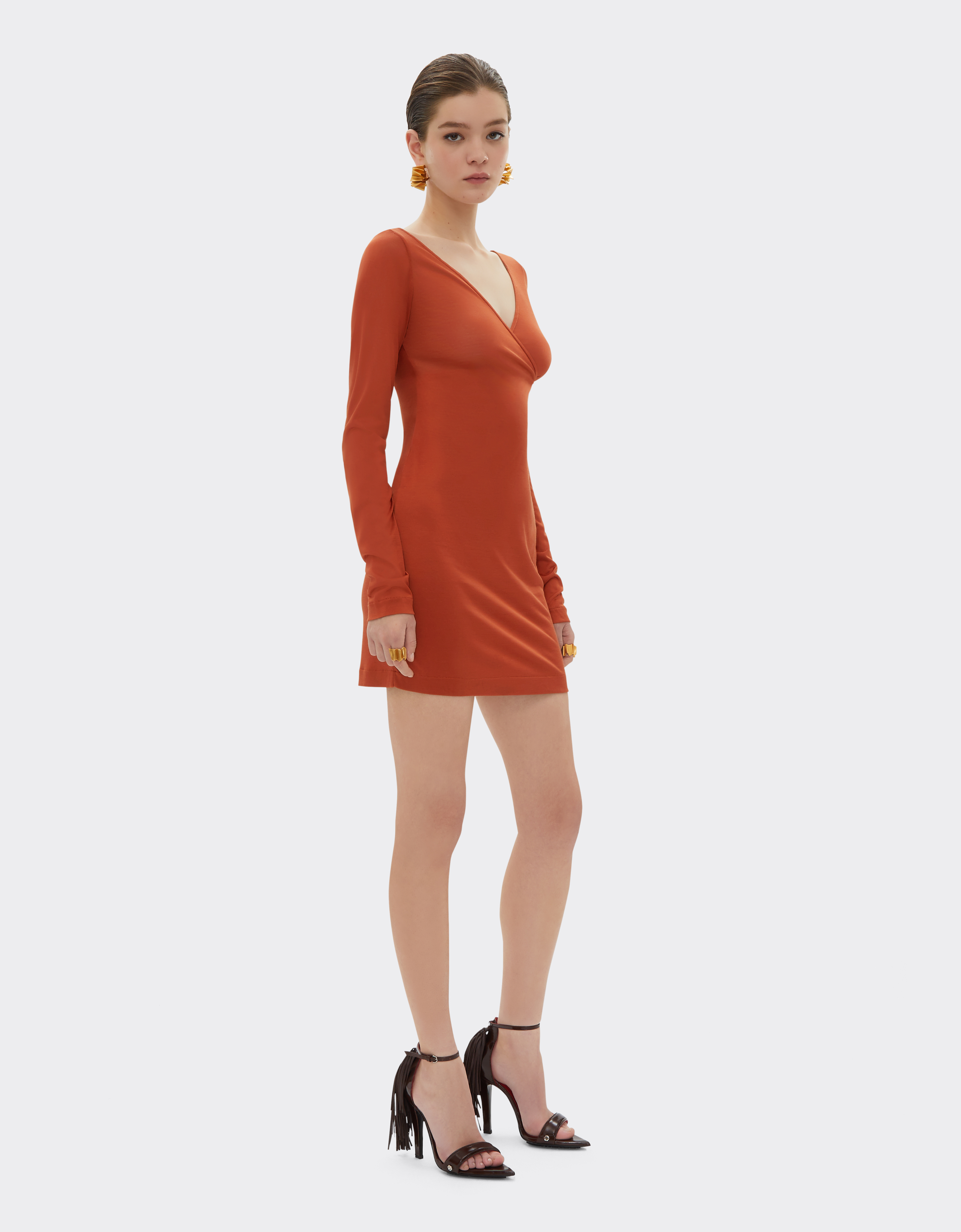 Ferrari Mini Dress In Silk Jersey