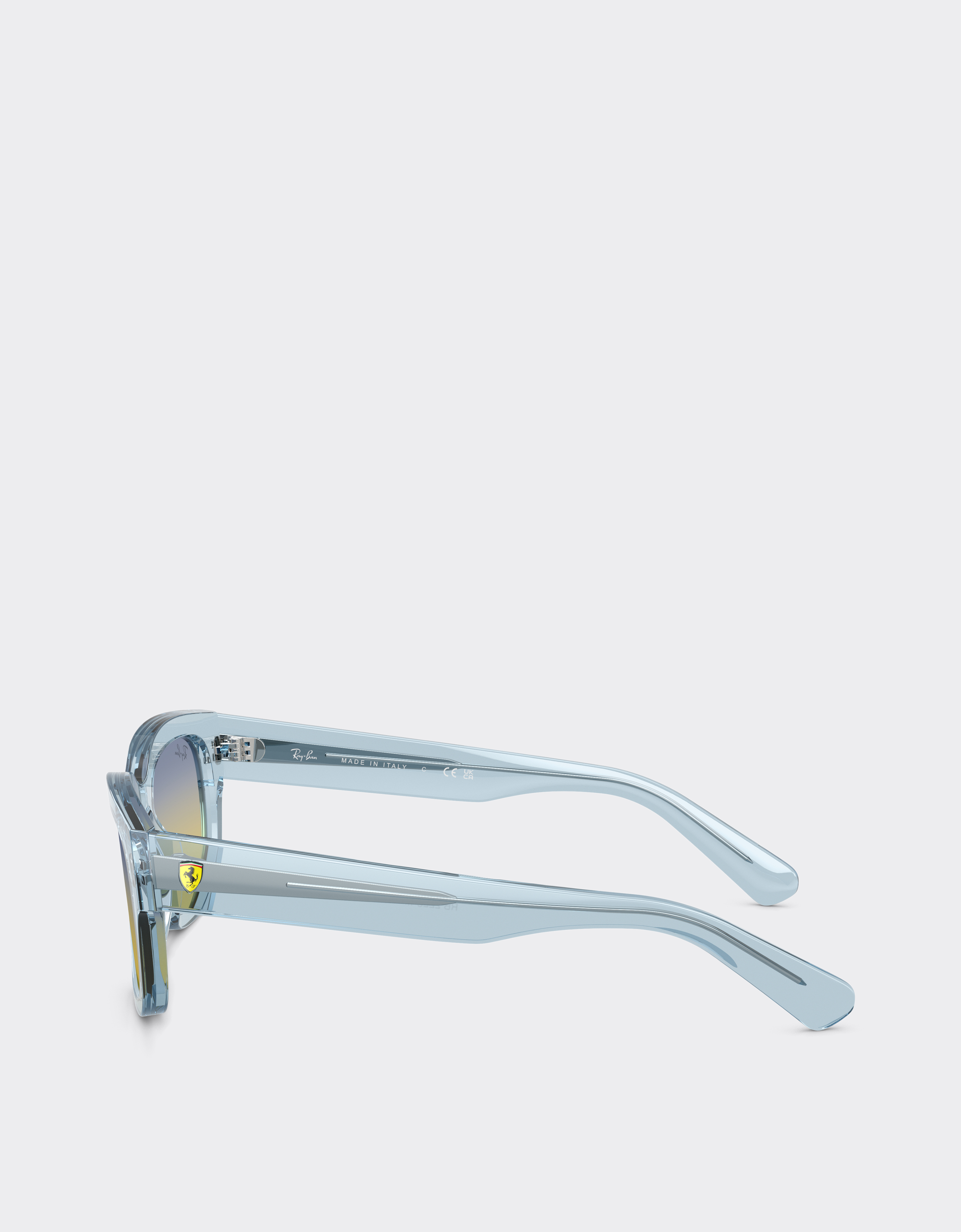  Ferrari Ray-ban Für Scuderia Ferrari Rb2228m Aus Transparentem Blauem Acetat Mit Gelb/hellblau Getönten Gläsern Sonderausgabe -  Sonnenbrillen Azzurro Os 