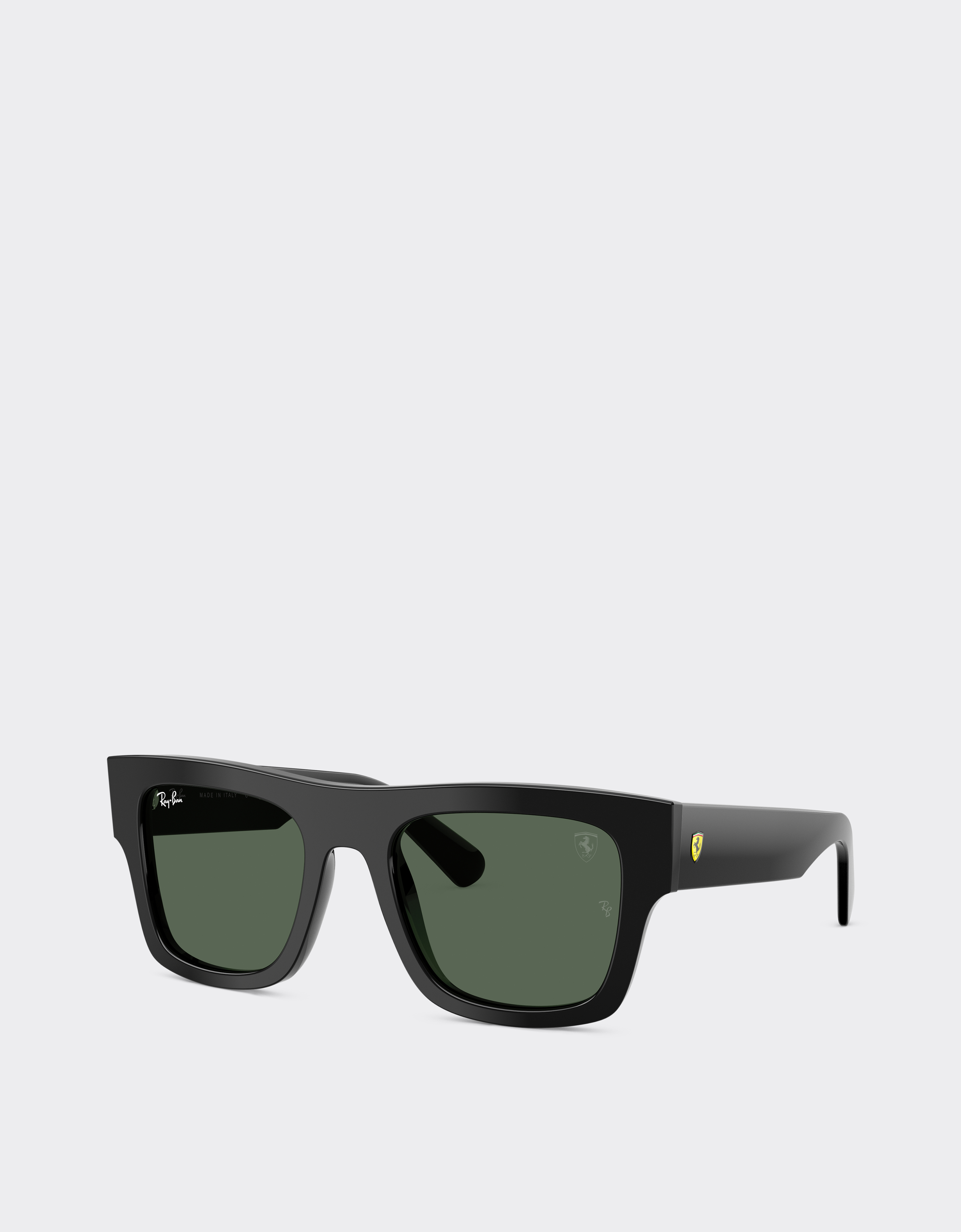 Ferrari Ray-ban For Scuderia  Rb2217m In Black Acetate With Dark Green Lenses In Black