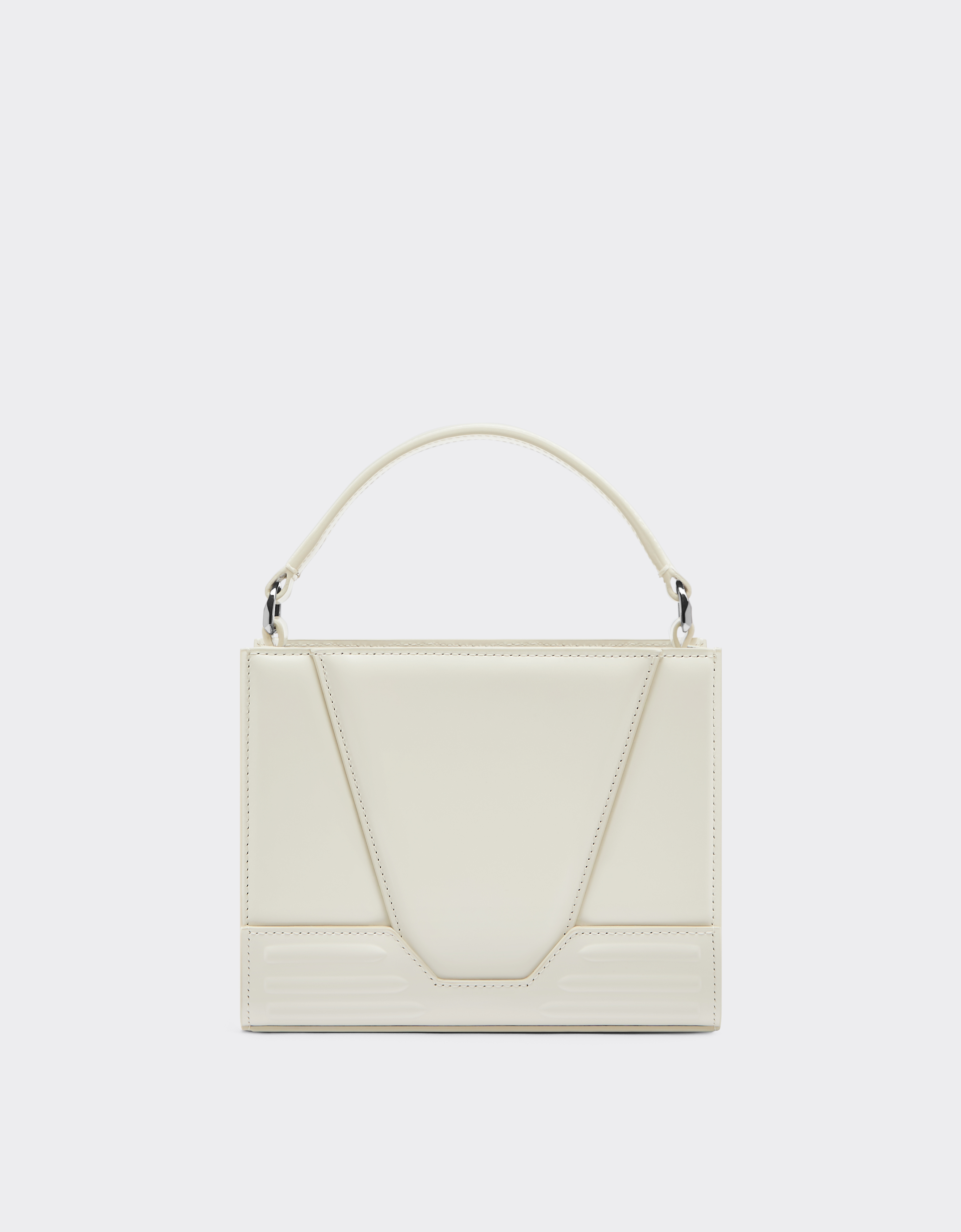 Ferrari Gt Micro Brushed Leather Tote Bag In Ivory
