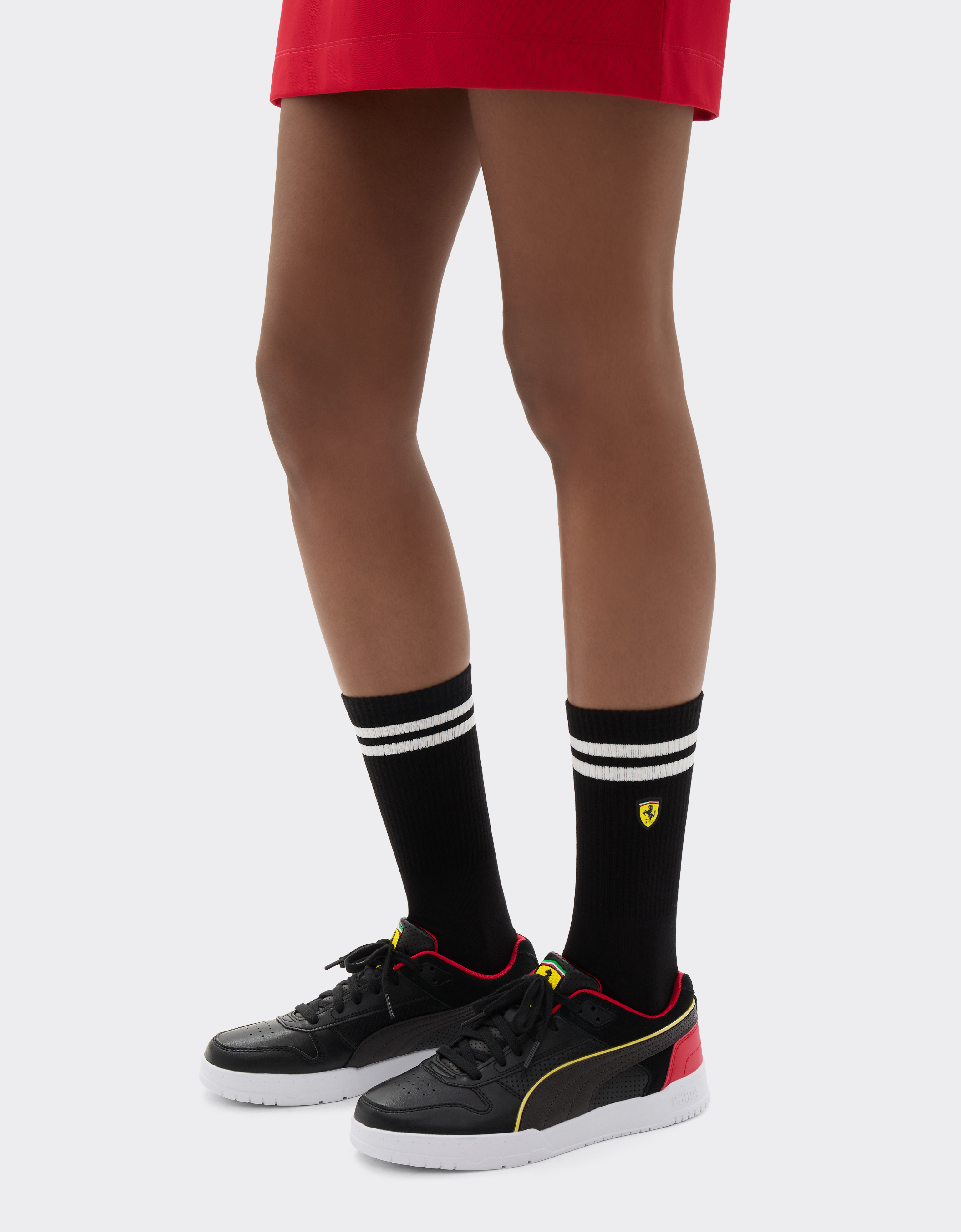  Ferrari Terry Cloth Sock Set With Ferrari Scudetto -   Nero 43-45 
