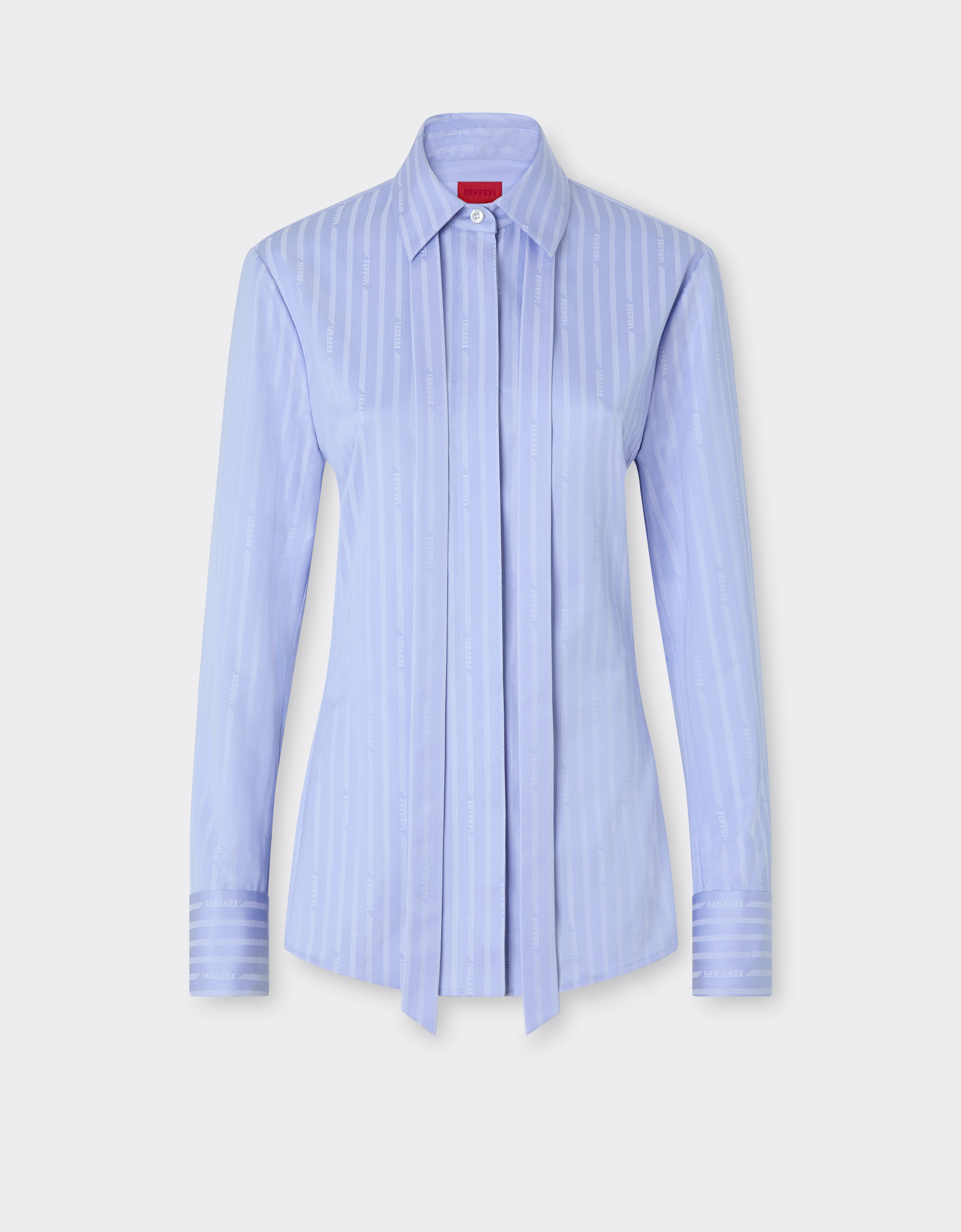 Ferrari Women's Oxford Blue Monogram Pattern Shirt - Shirts & Top 38