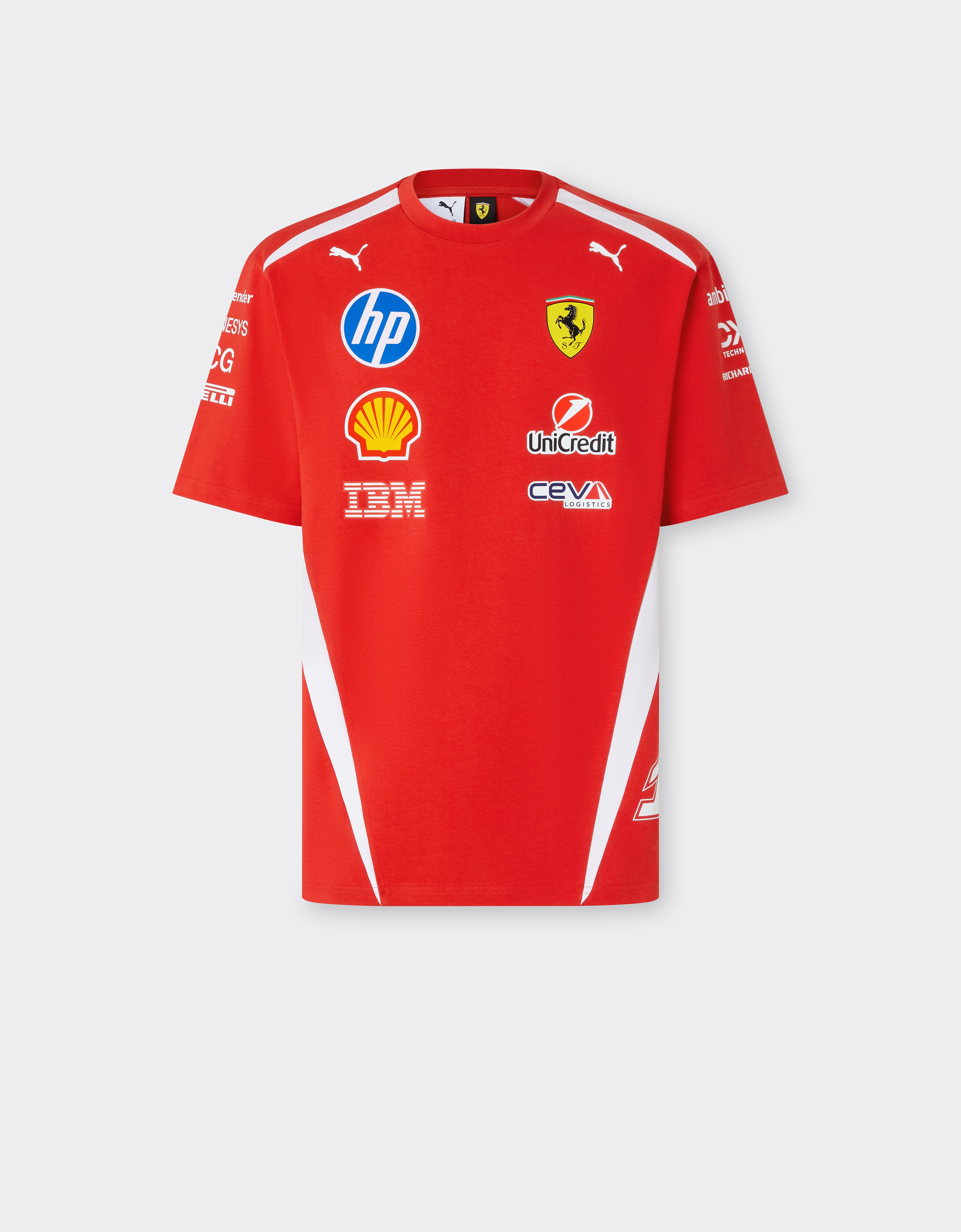 Ferrari Leclerc Replica Drivers Authentic 2026 Puma For Scuderia Hp T-shirt In Red