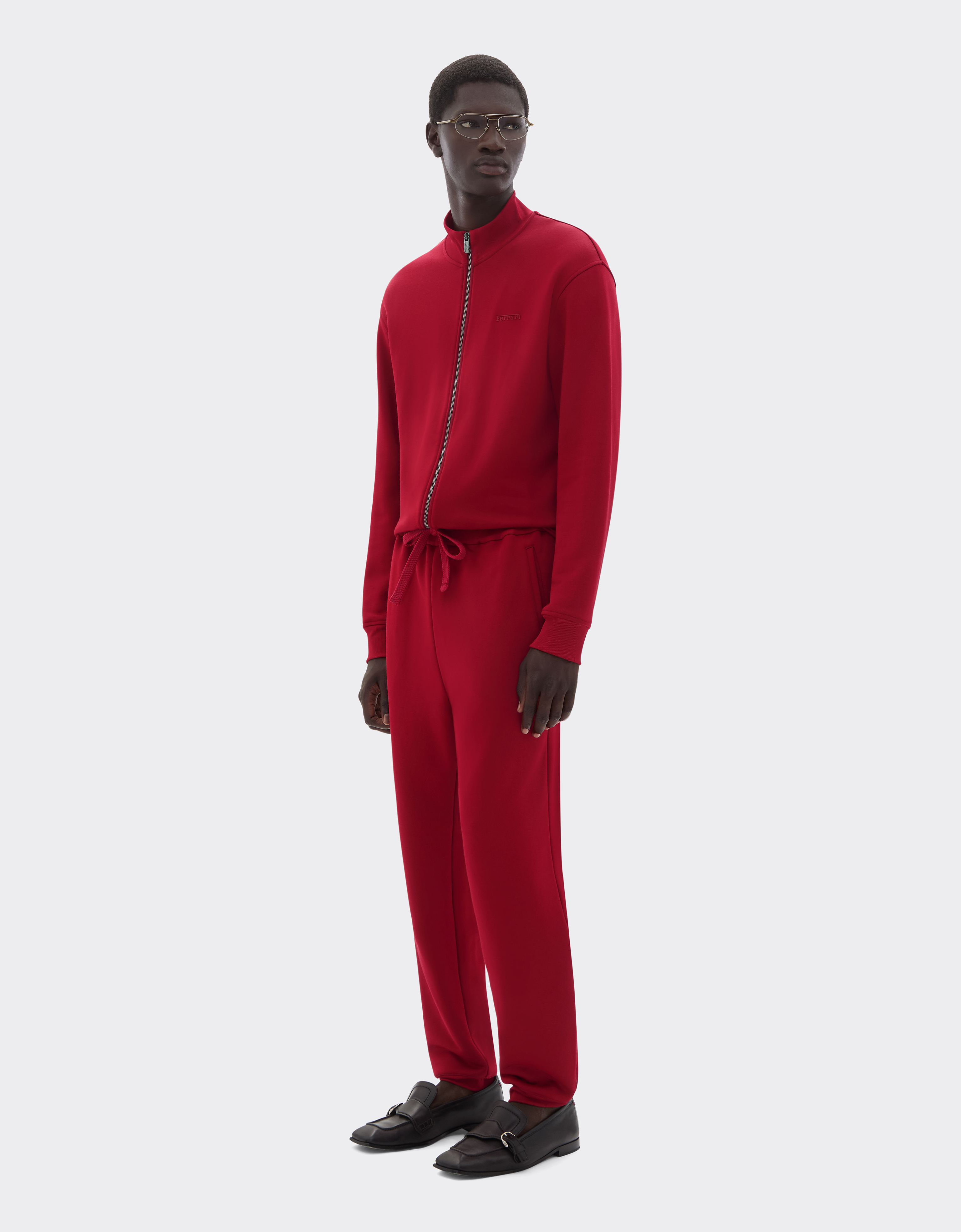 Ferrari Technical Jersey Sweatshirt In Red