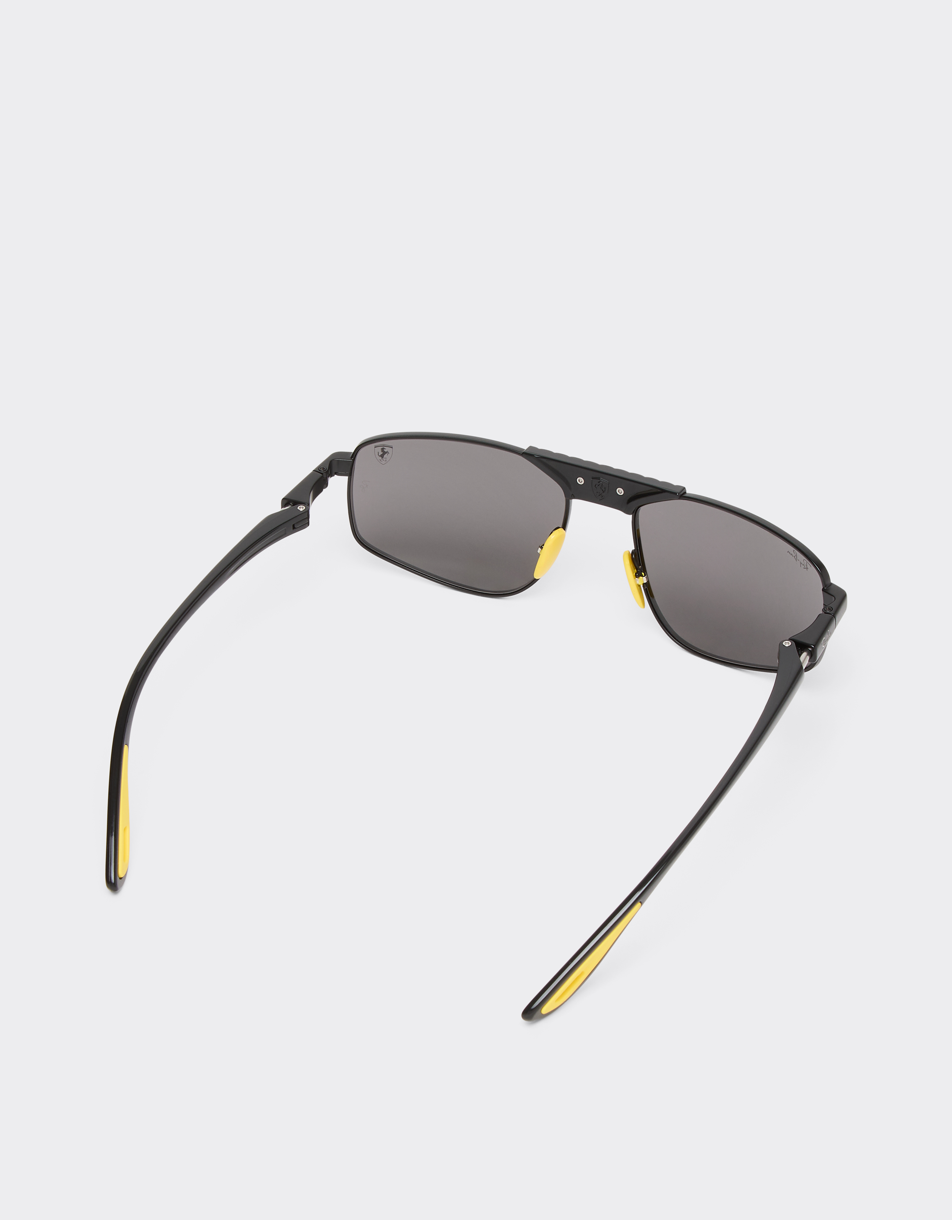 Ferrari Ray-ban For Scuderia  Rb3776m In Matt Black Metal With Dark Grey Lenses In Black