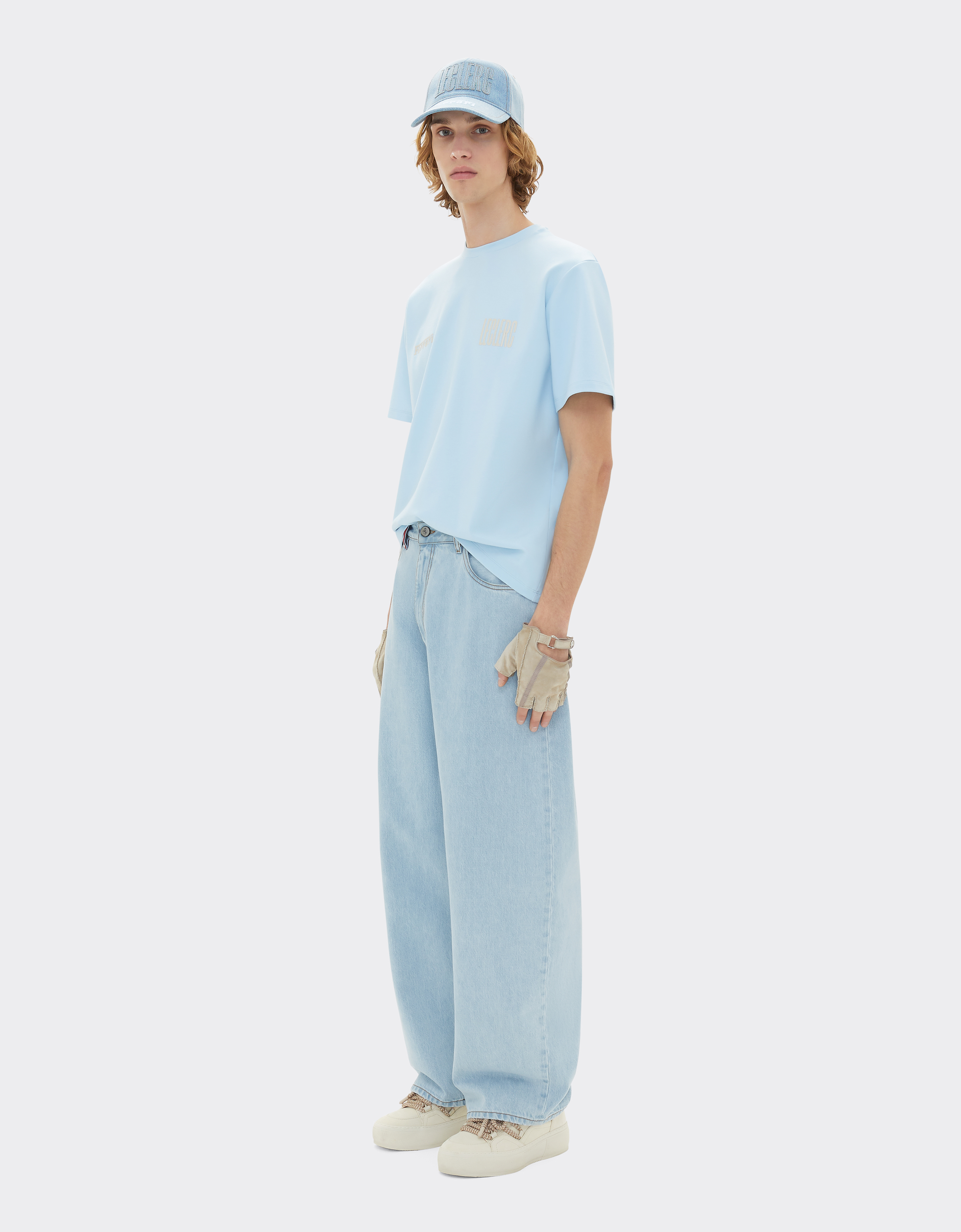 Ferrari X Charles Leclerc Stone-washed Denim Trousers
