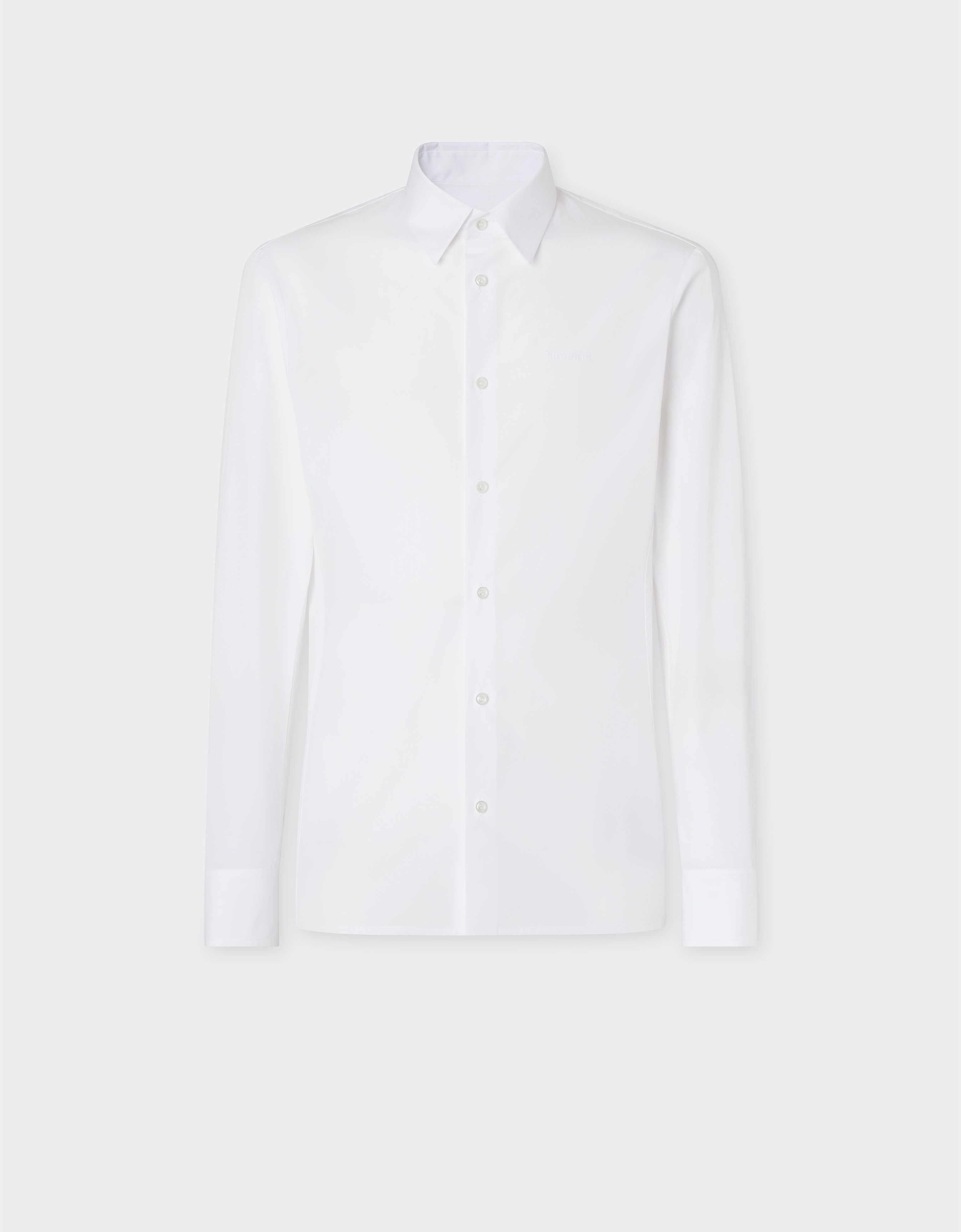 Ferrari Poplin Shirt With Embroidered Logo
