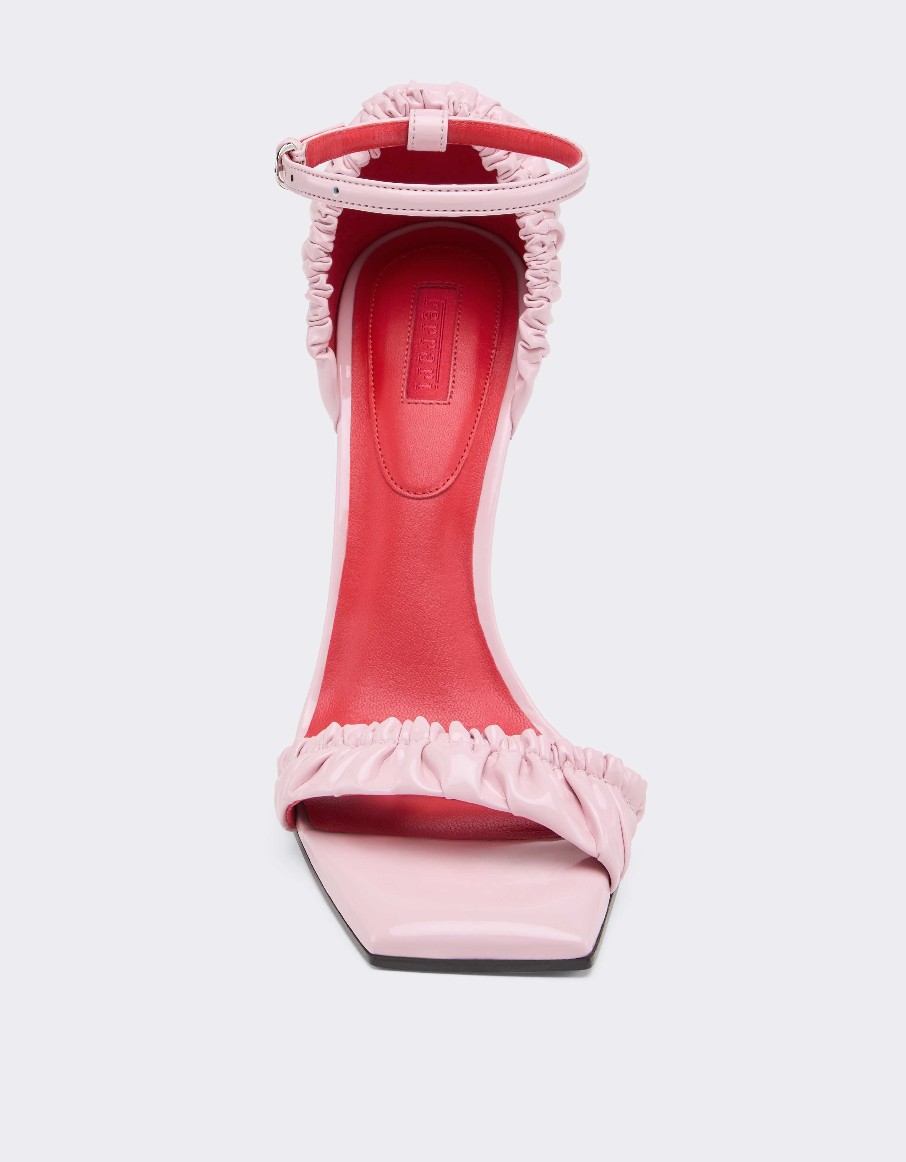 Ferrari Patent Leather High Heel Sandal With Strap