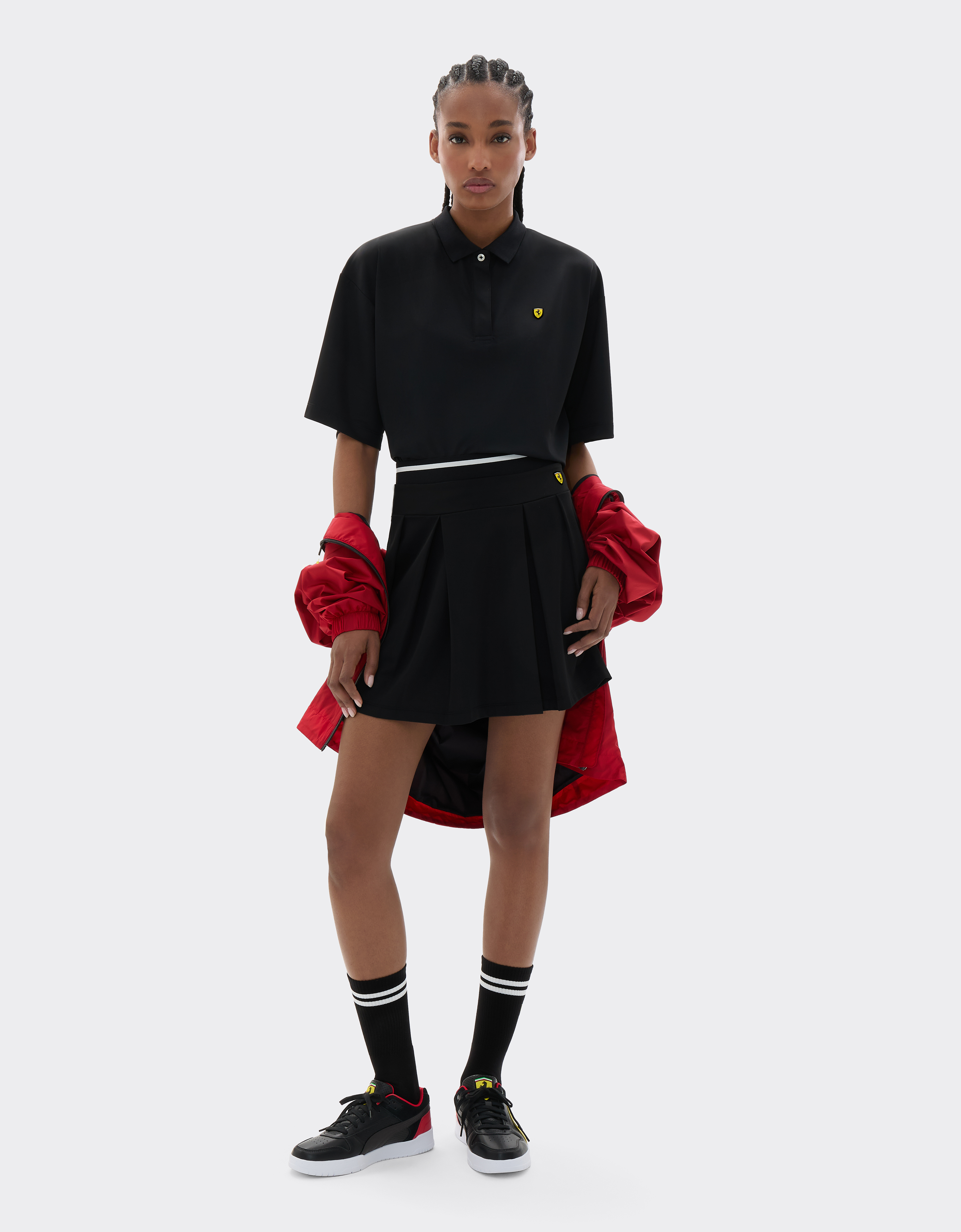  Ferrari Polohemd Mit Scuderia Ferrari-grafik - Female  Nero S 