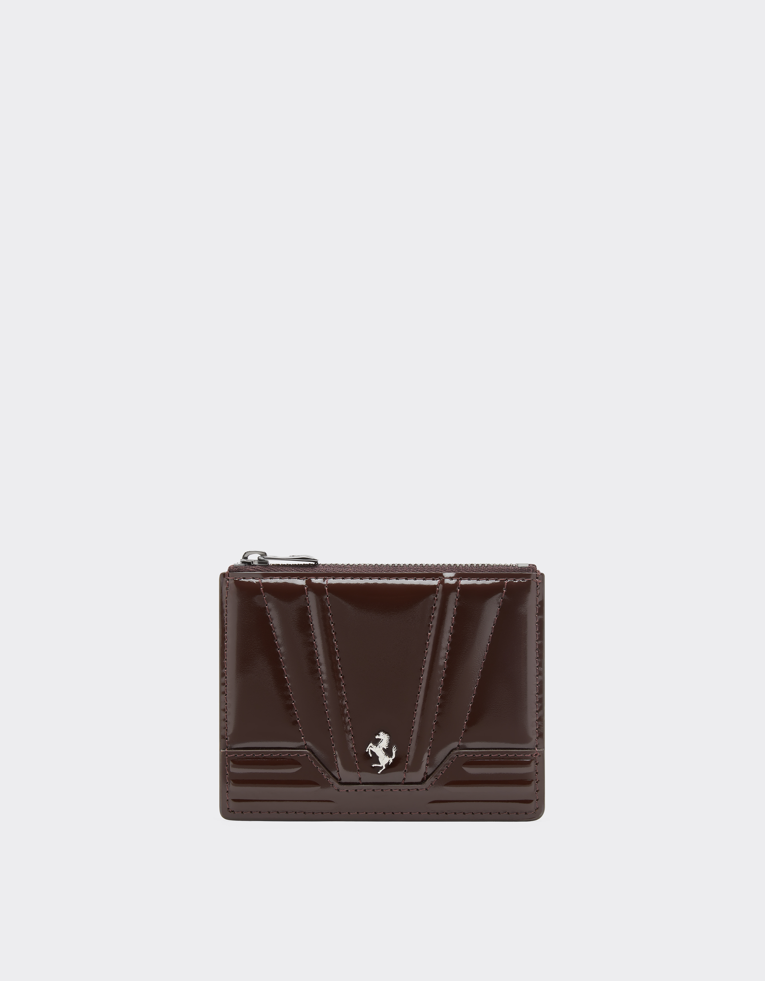 Ferrari Women's Espresso Gt Glossy Leather Six-Compartment Card Holder - Wallets And Small Leather Goods Os